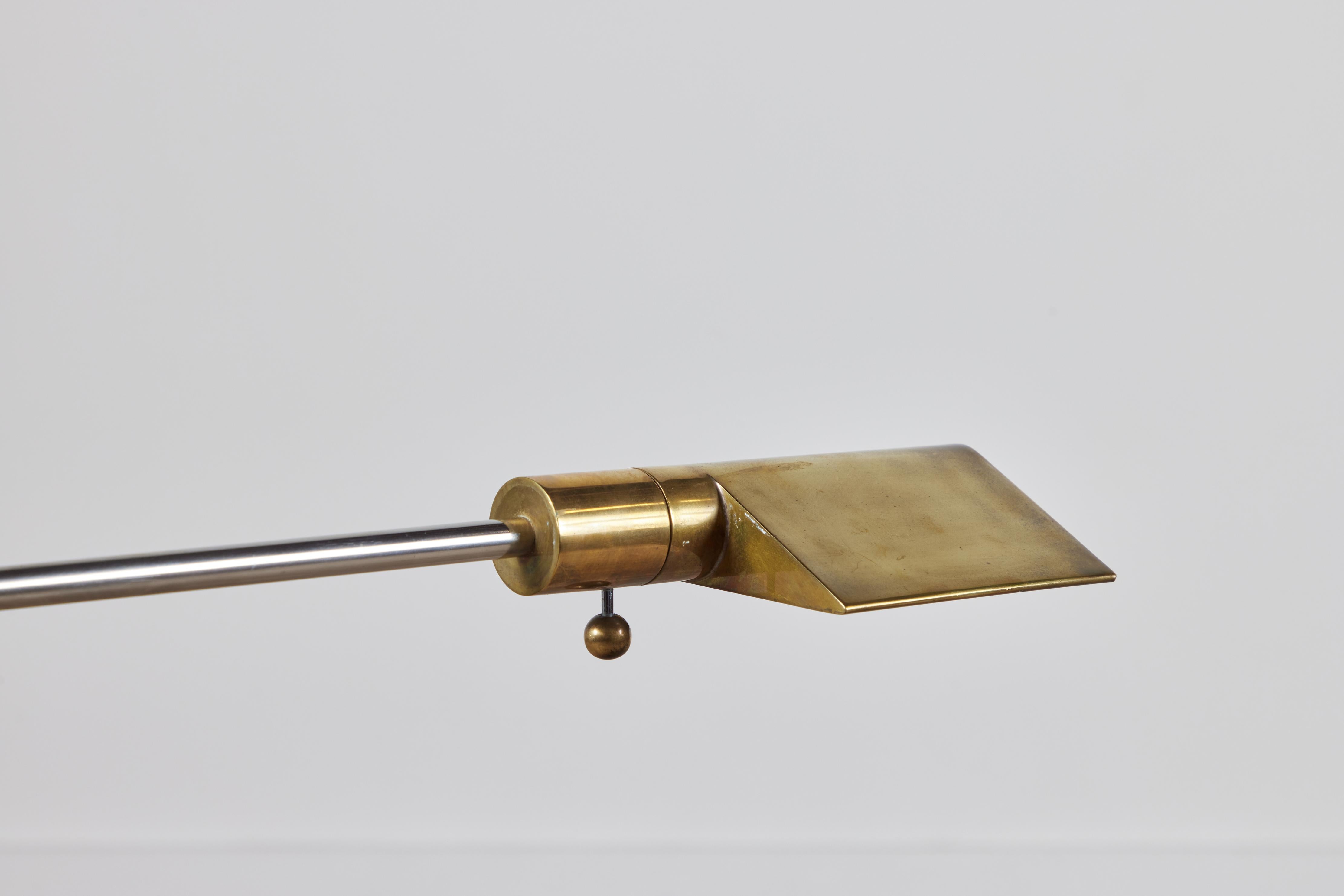 Cedric Hartman Parallel Bar Brass and Stainless Steel Floor Lamp 6