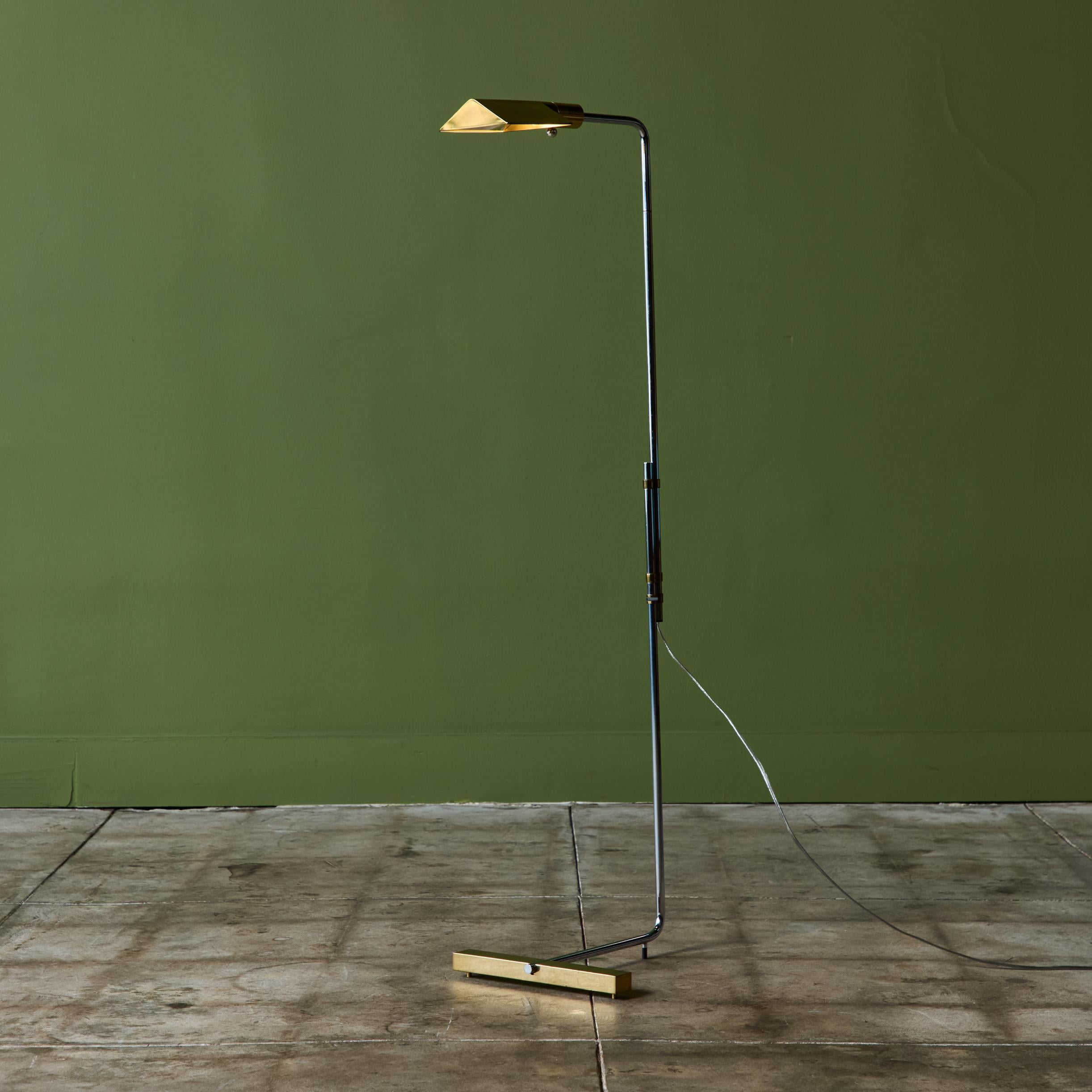 Lampadaire de bar parallèle en laiton et acier inoxydable Cedric Hartman en vente 5