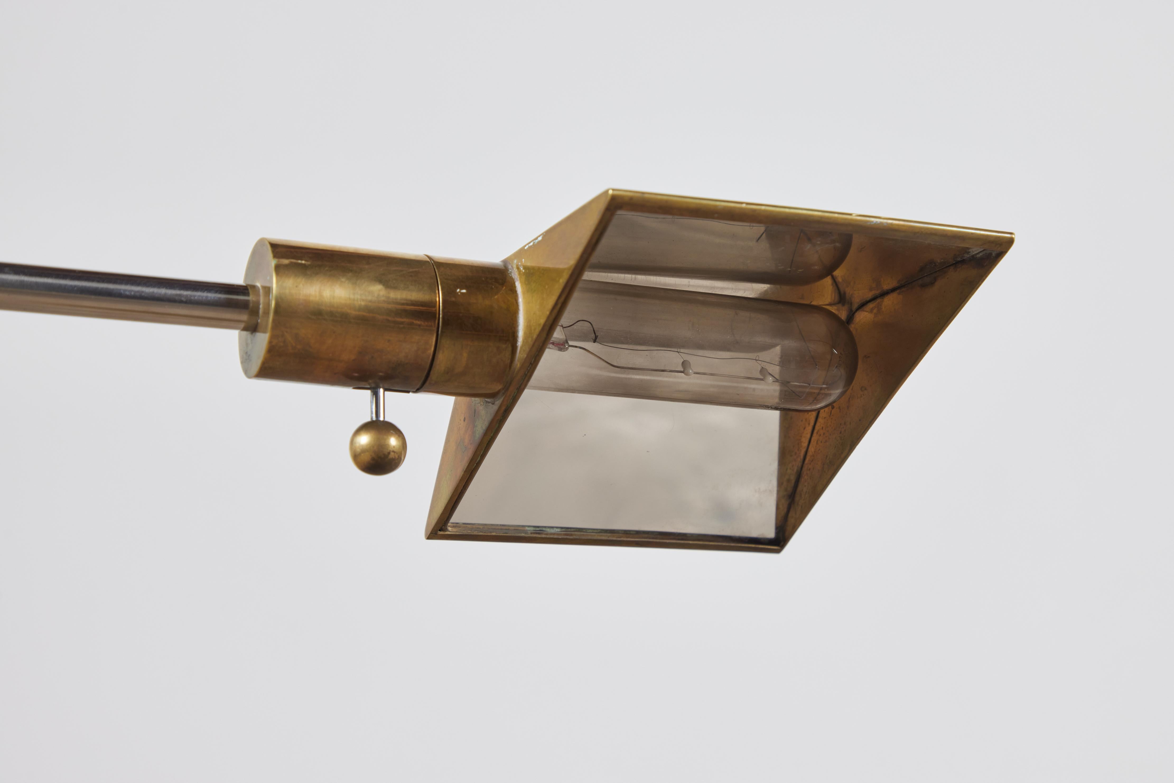Cedric Hartman Parallel Bar Brass and Stainless Steel Floor Lamp 7