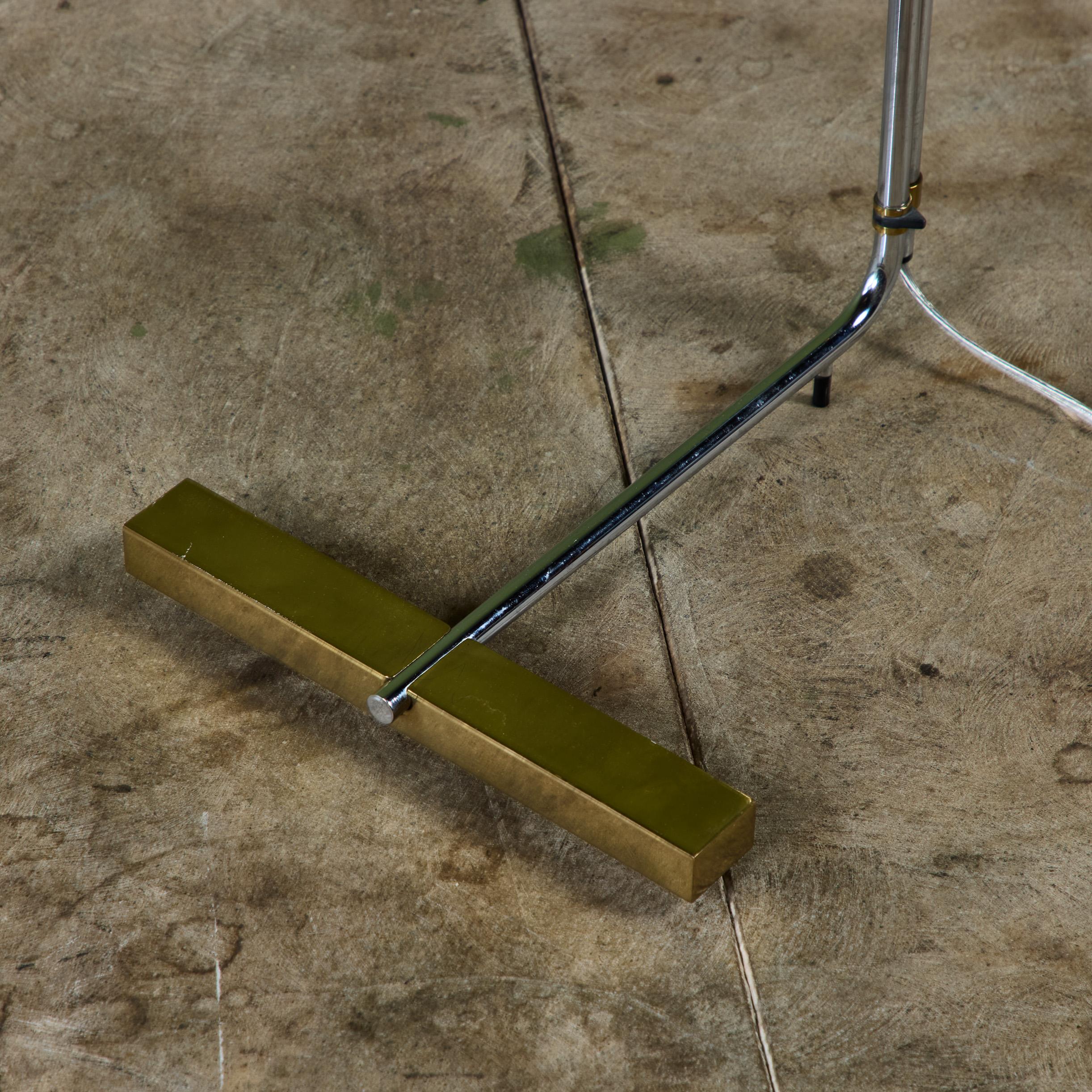 Lampadaire de bar parallèle en laiton et acier inoxydable Cedric Hartman en vente 7