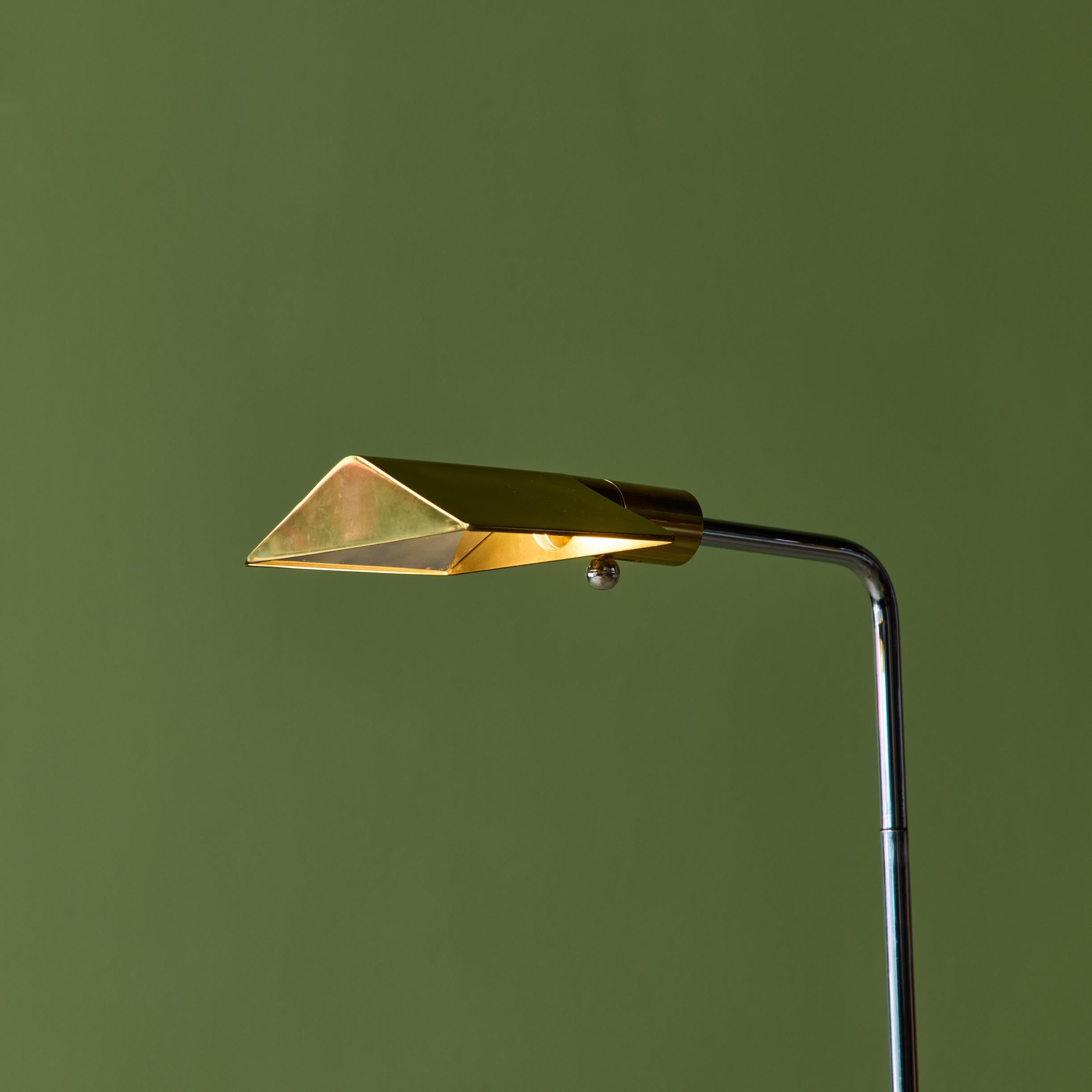 Lampadaire de bar parallèle en laiton et acier inoxydable Cedric Hartman en vente 8