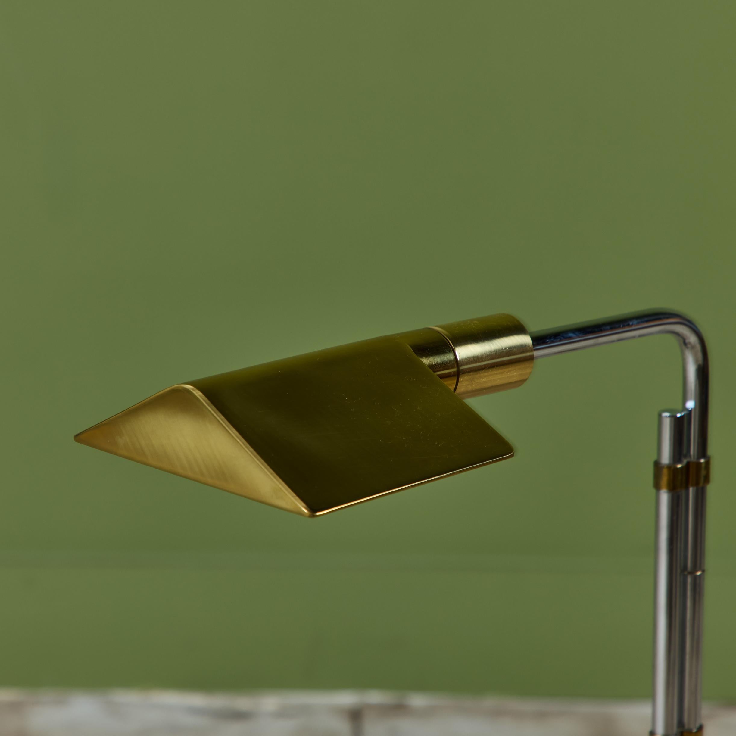 Lampadaire de bar parallèle en laiton et acier inoxydable Cedric Hartman en vente 9