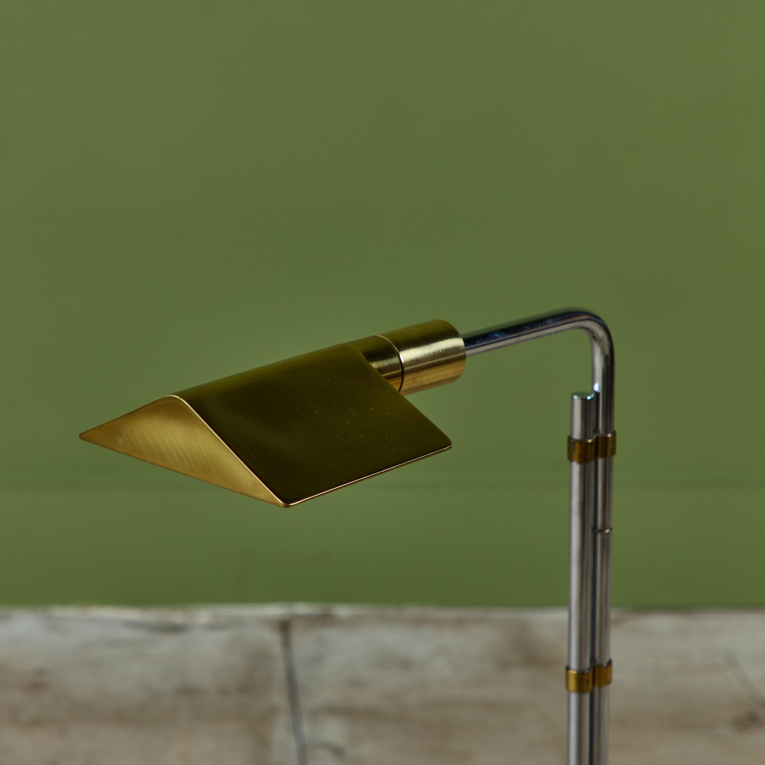 Lampadaire de bar parallèle en laiton et acier inoxydable Cedric Hartman en vente 12