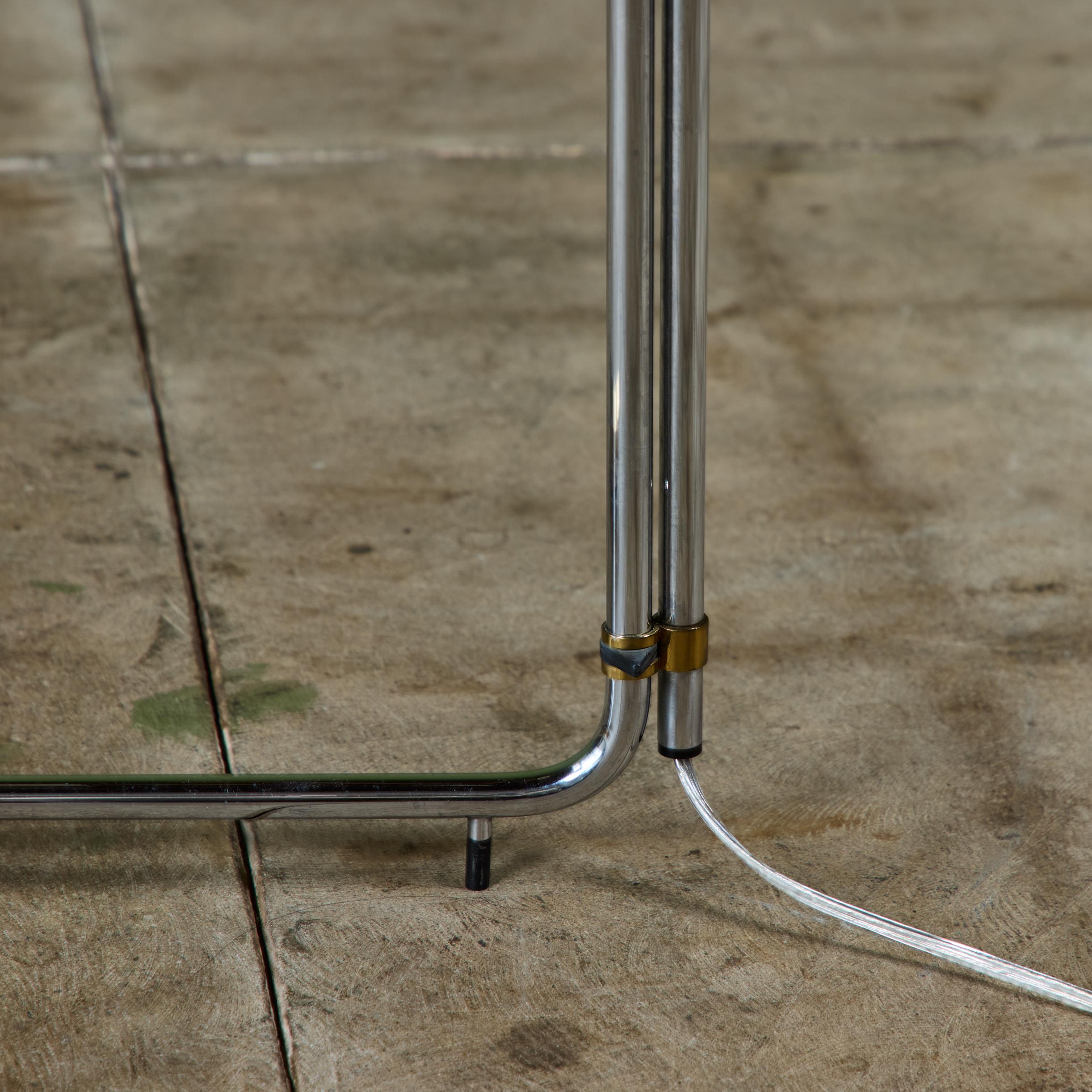 Lampadaire de bar parallèle en laiton et acier inoxydable Cedric Hartman en vente 13