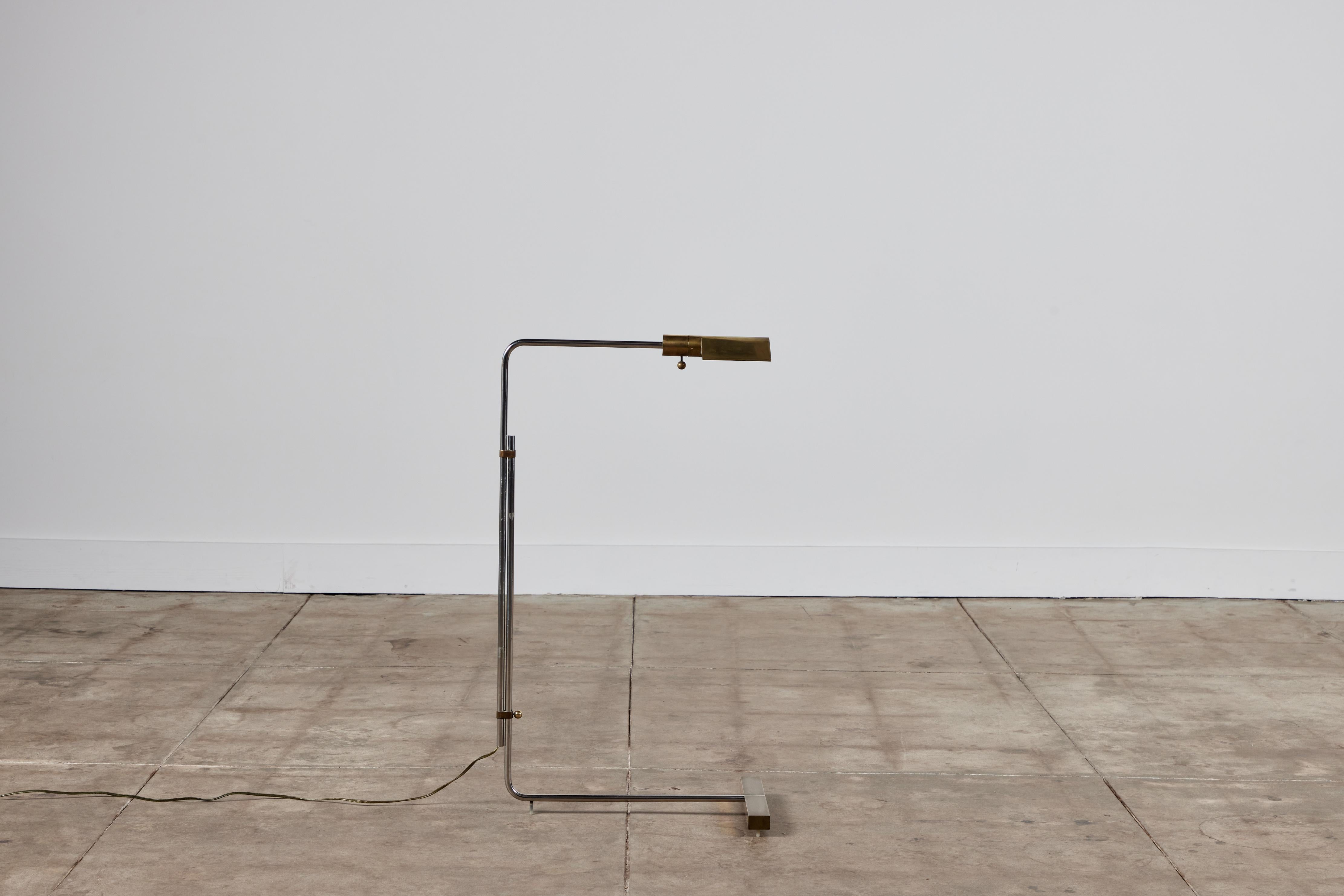 Cedric Hartman Parallel Bar Brass and Stainless Steel Floor Lamp 2