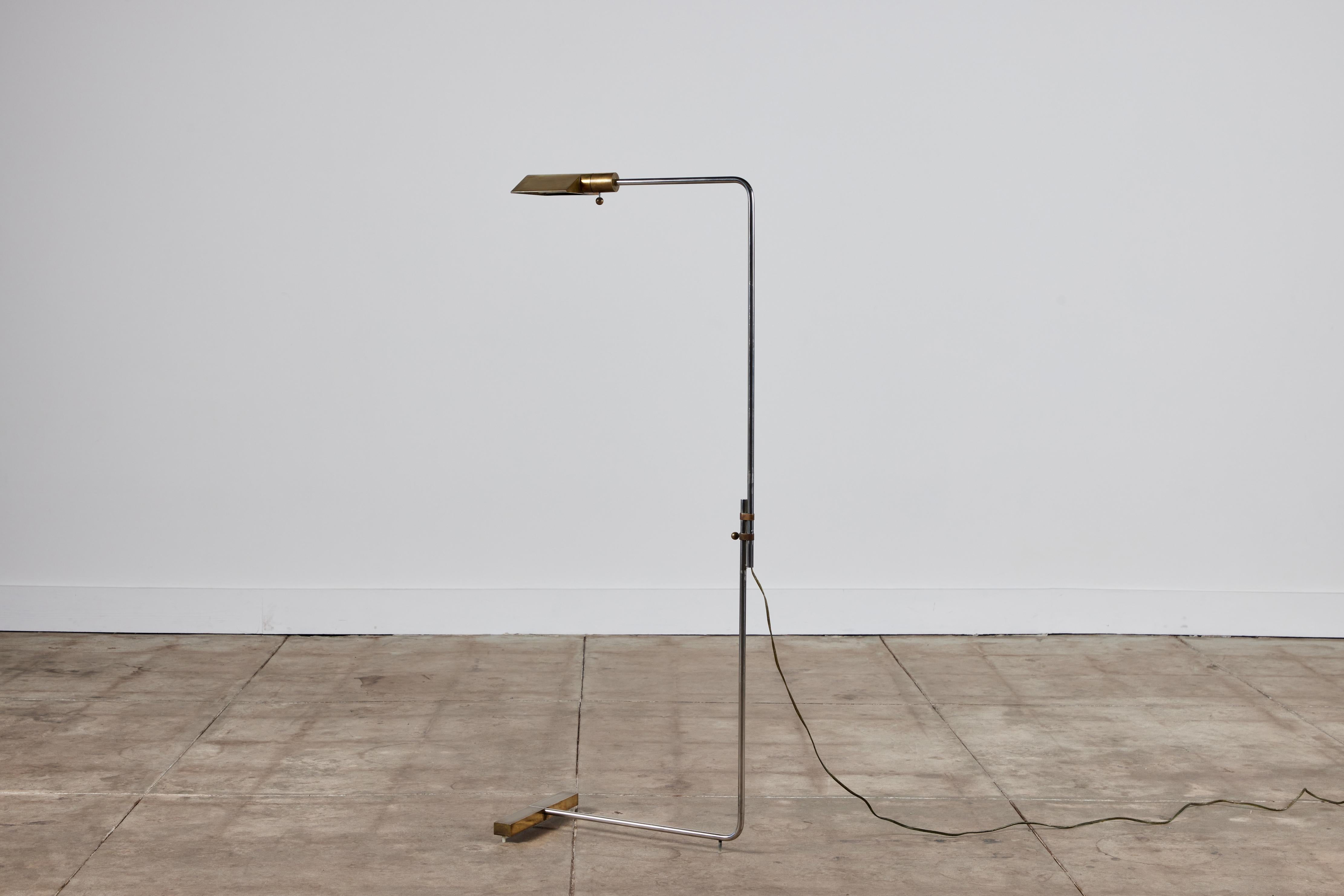 Cedric Hartman Parallel Bar Brass and Stainless Steel Floor Lamp 3