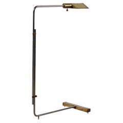 Lampadaire de bar parallèle en laiton et acier inoxydable Cedric Hartman
