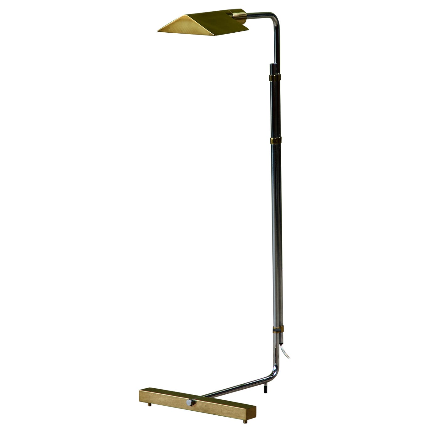 Cedric Hartman Parallel Bar Brass and Stainless Steel Floor Lamp