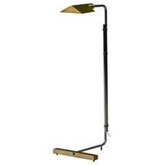 Lampadaire de bar parallèle en laiton et acier inoxydable Cedric Hartman