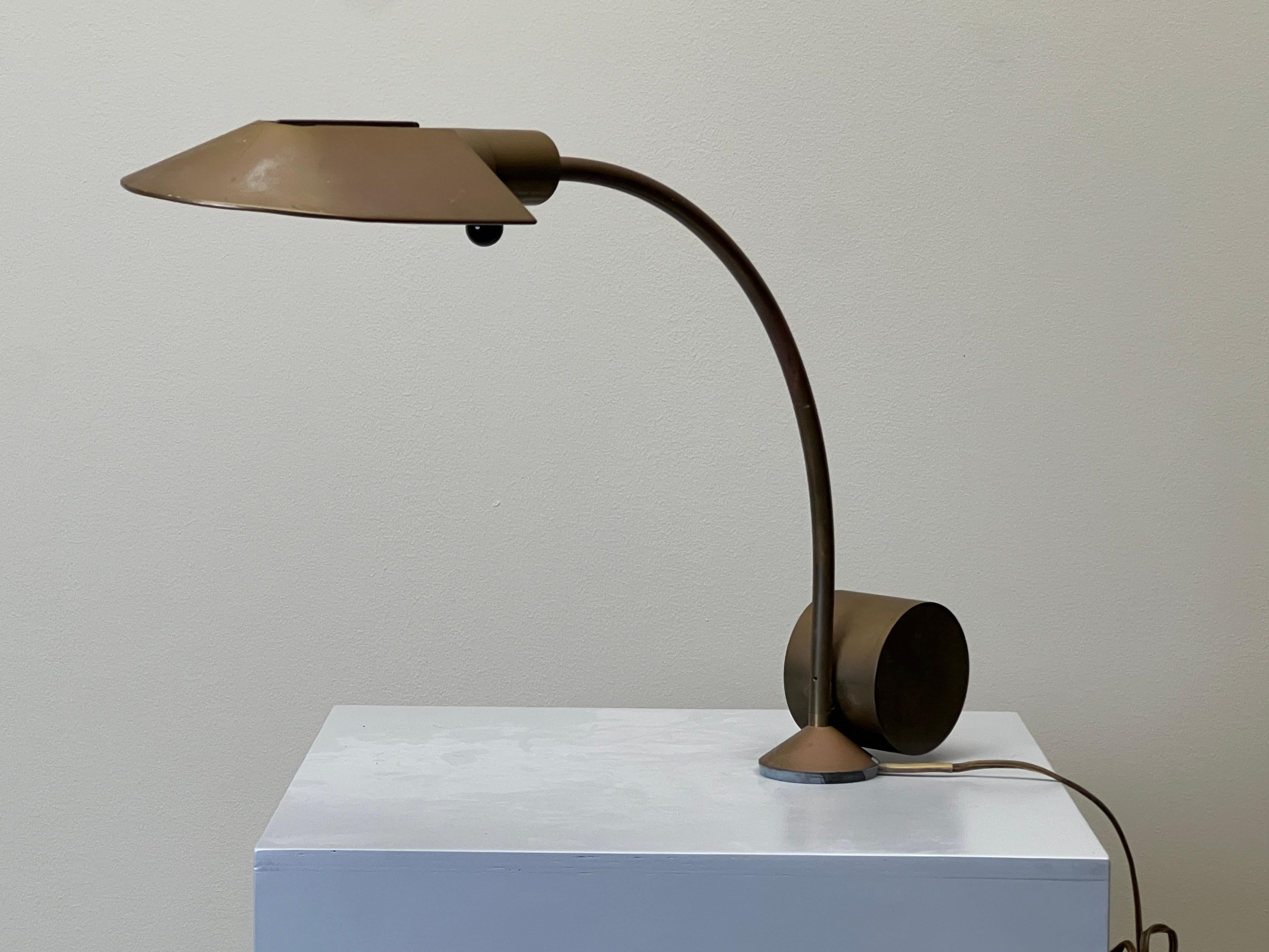 Cedric Hartman Patinated Brass Desk / Table Lamp 11