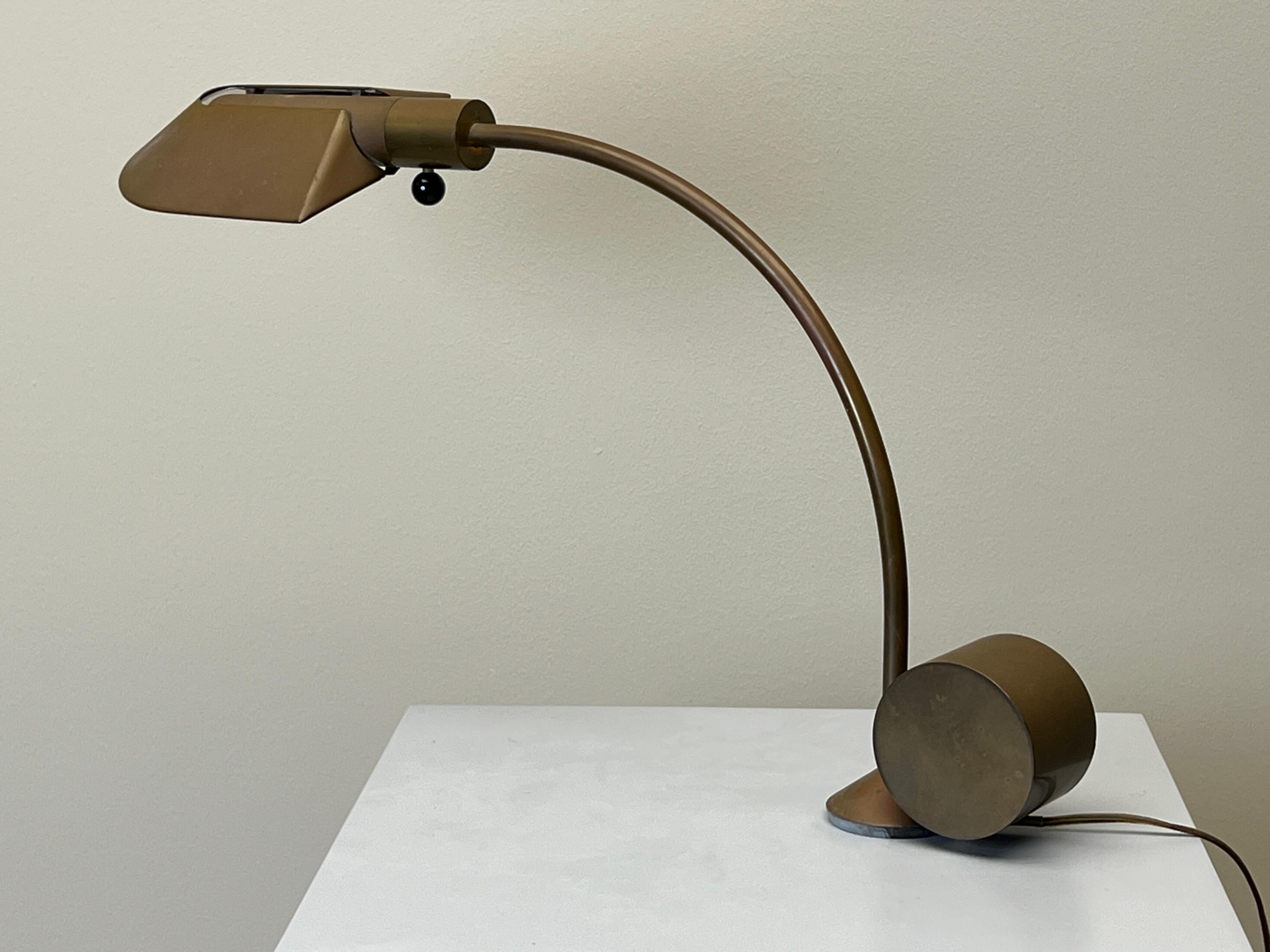 Cedric Hartman Patinated Brass Desk / Table Lamp 5