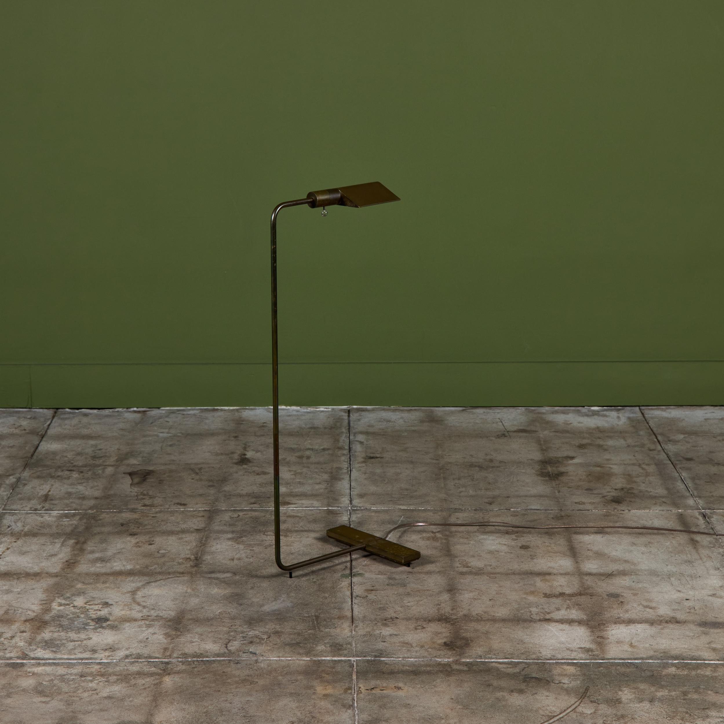 Cedric Hartman Patinated Brass Floor Lamp For Sale 4