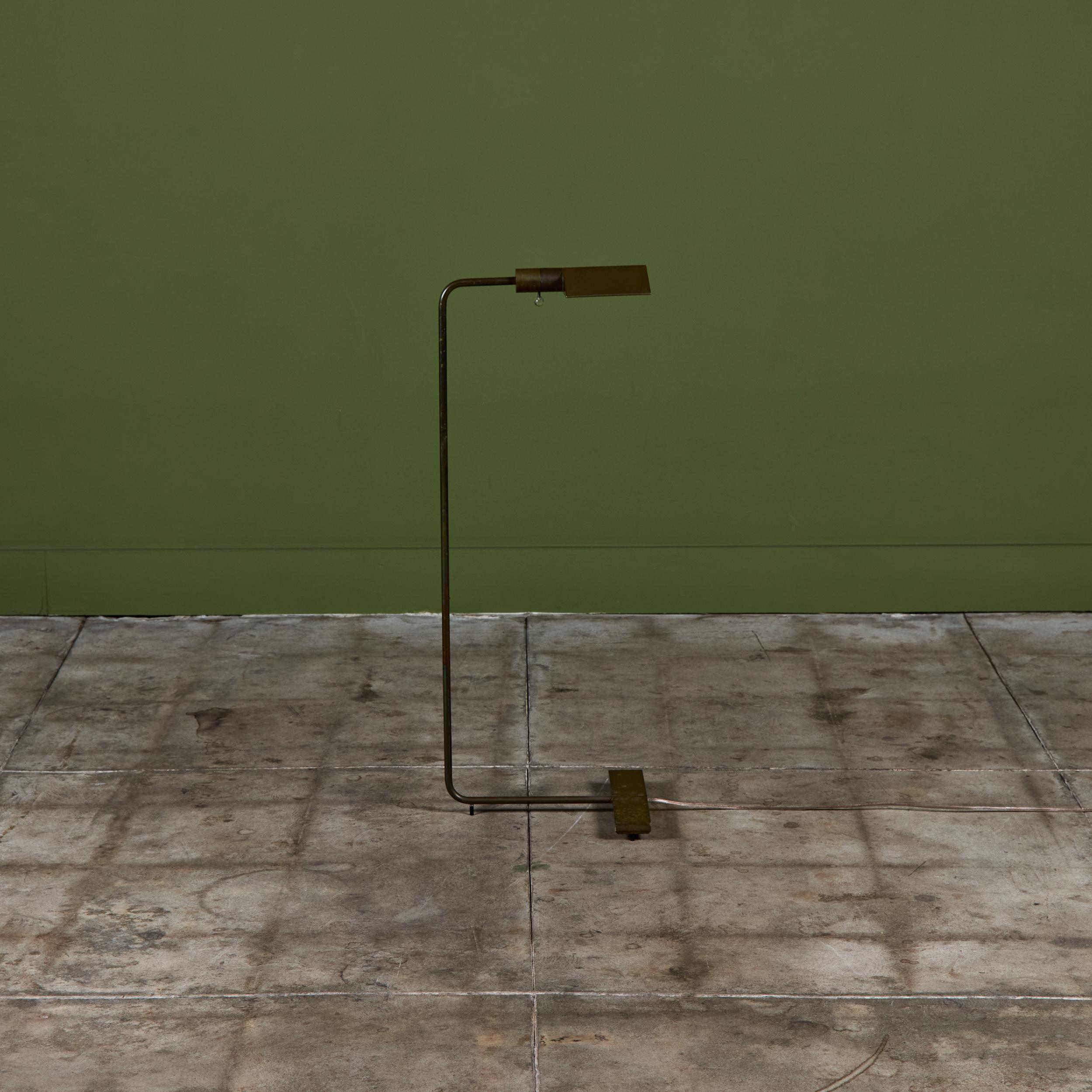 Cedric Hartman Patinated Brass Floor Lamp For Sale 5