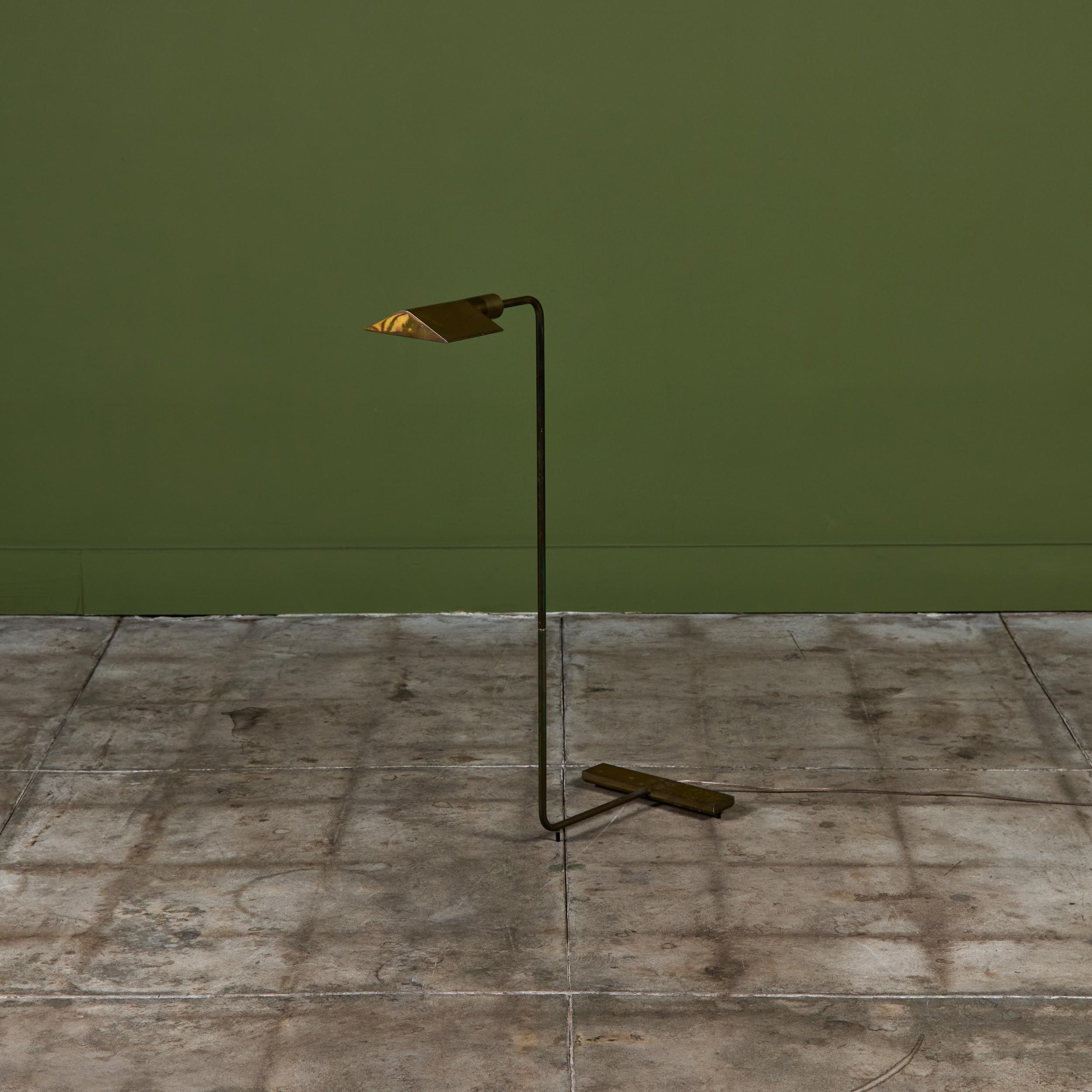 Cedric Hartman Patinated Brass Floor Lamp For Sale 6
