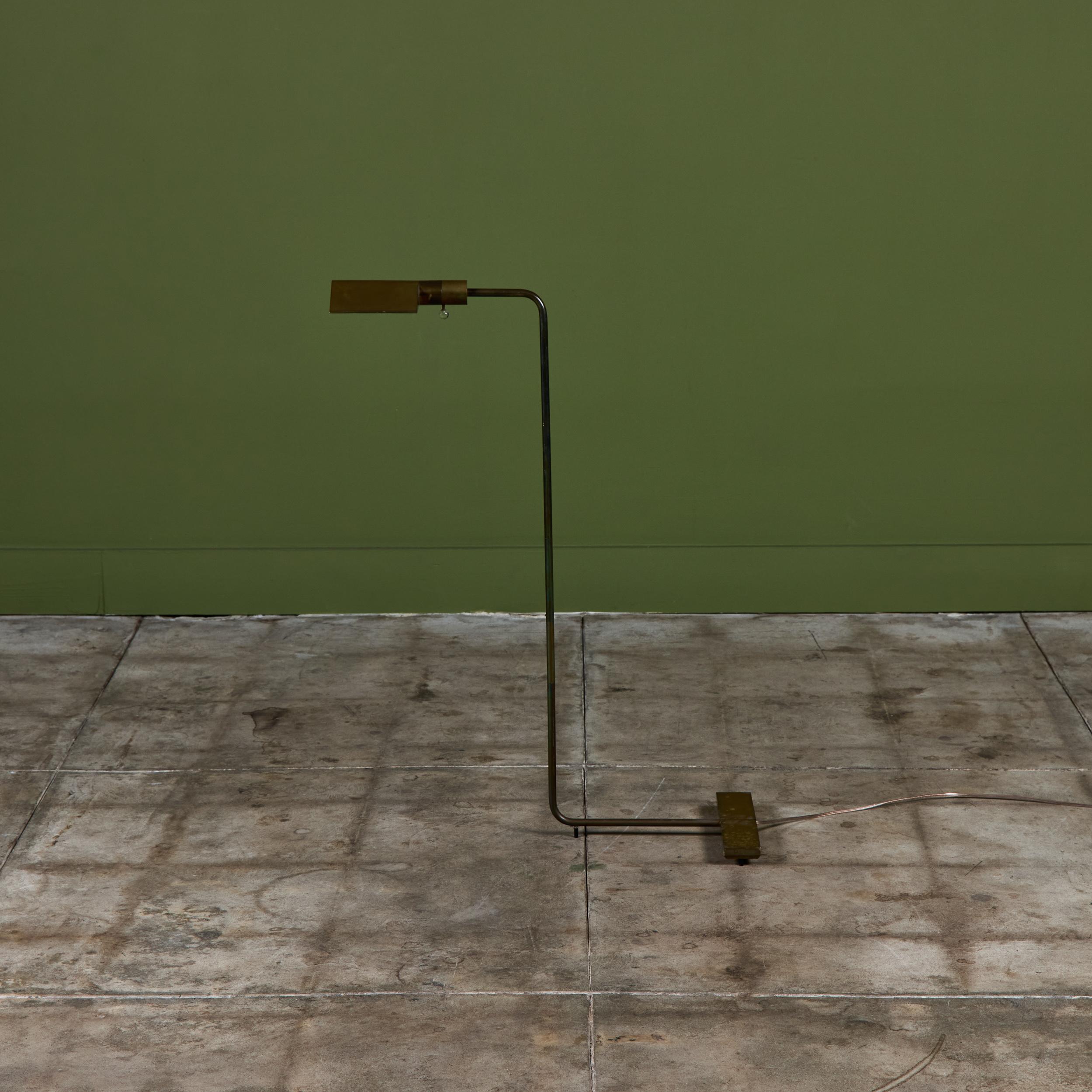 Cedric Hartman Patinated Brass Floor Lamp For Sale 7