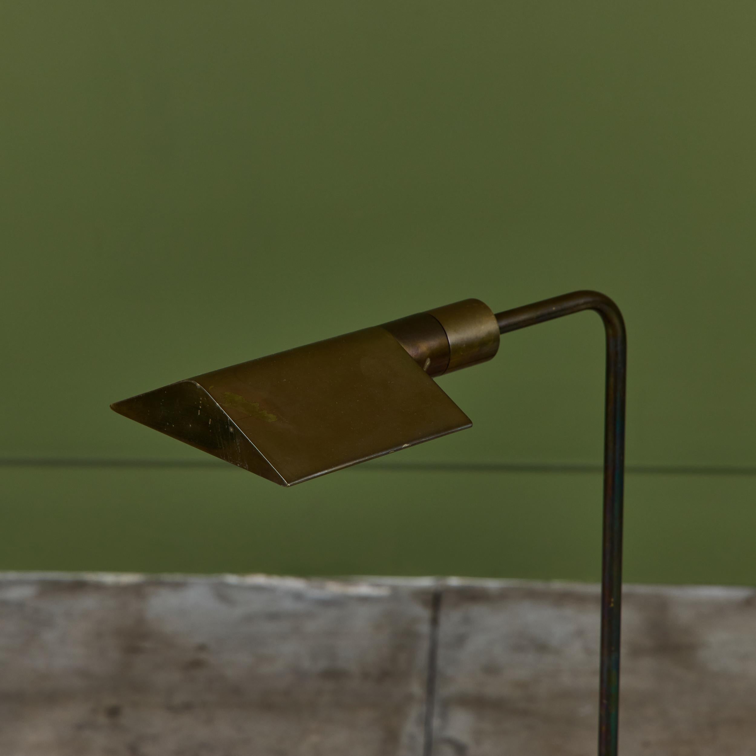 Cedric Hartman Patinated Brass Floor Lamp For Sale 8