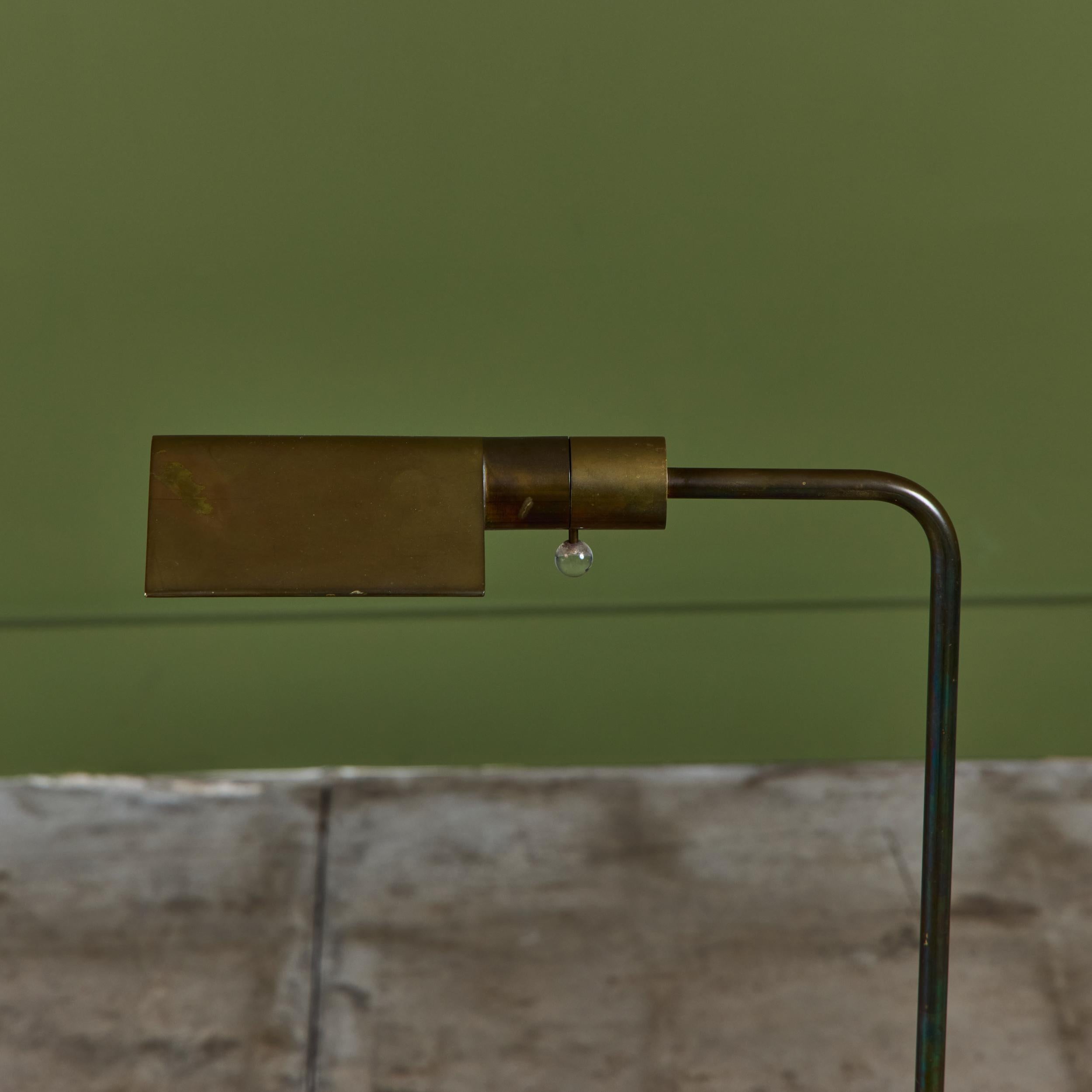 Cedric Hartman Patinated Brass Floor Lamp For Sale 9
