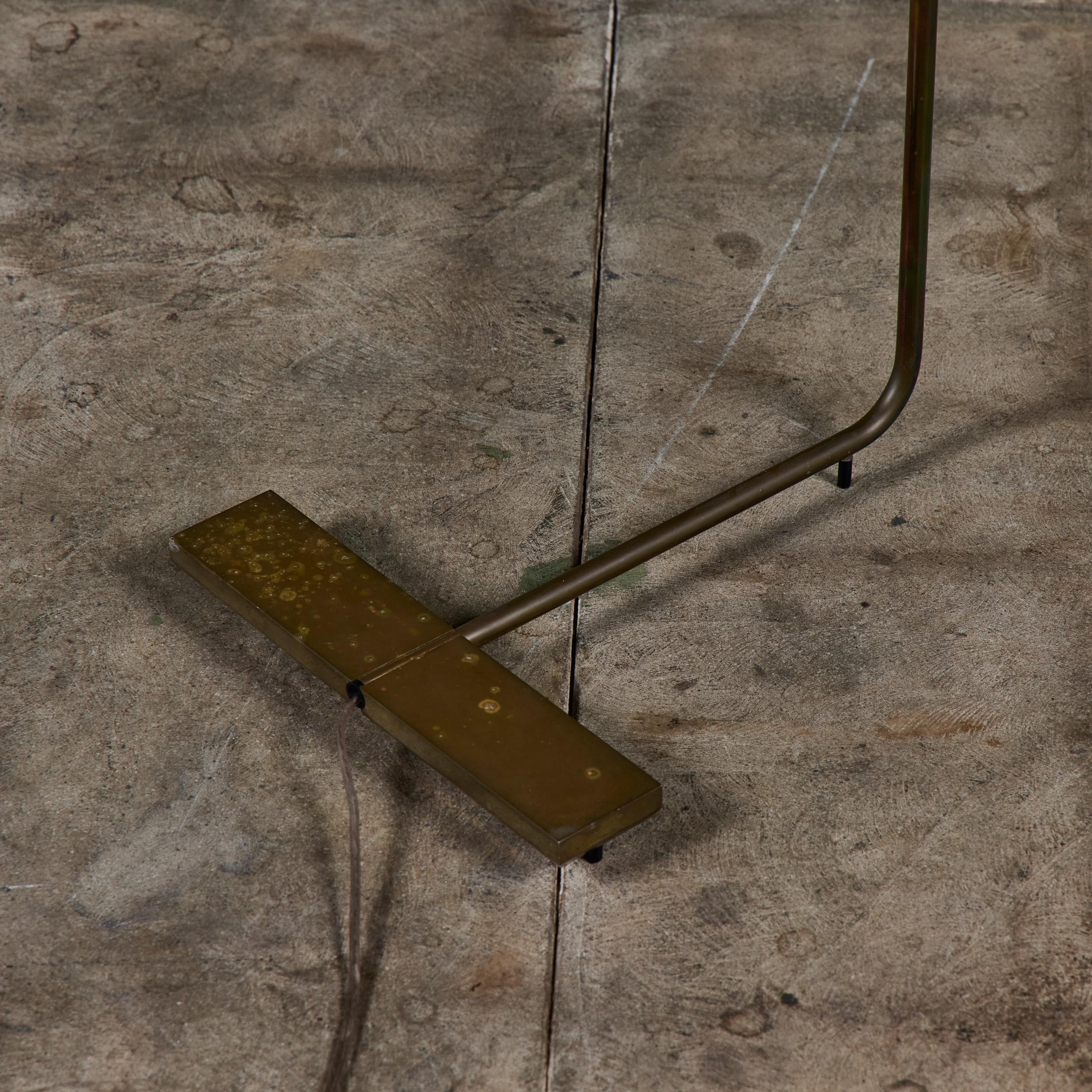 Cedric Hartman Patinated Brass Floor Lamp For Sale 11