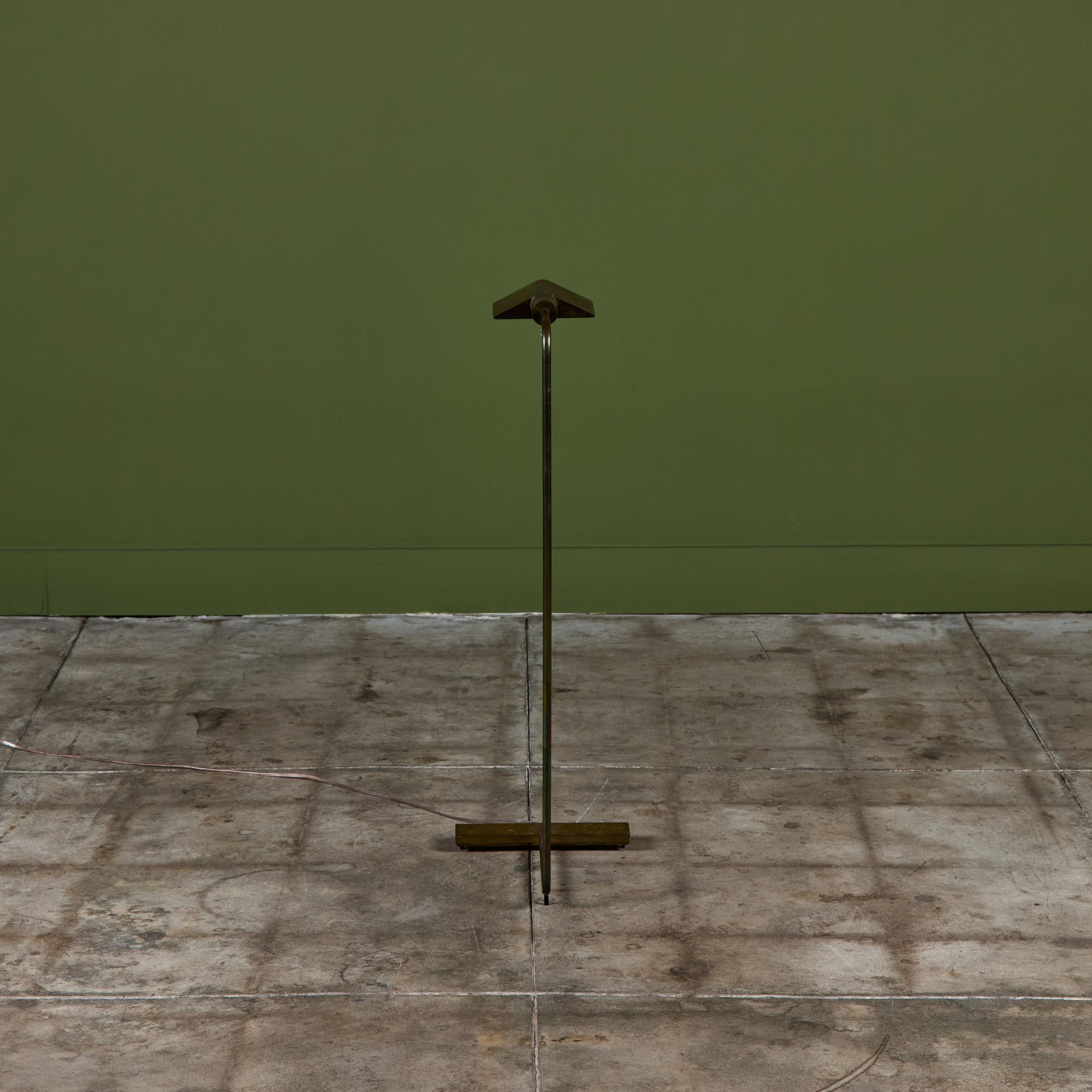 Cedric Hartman Patinated Brass Floor Lamp For Sale 3