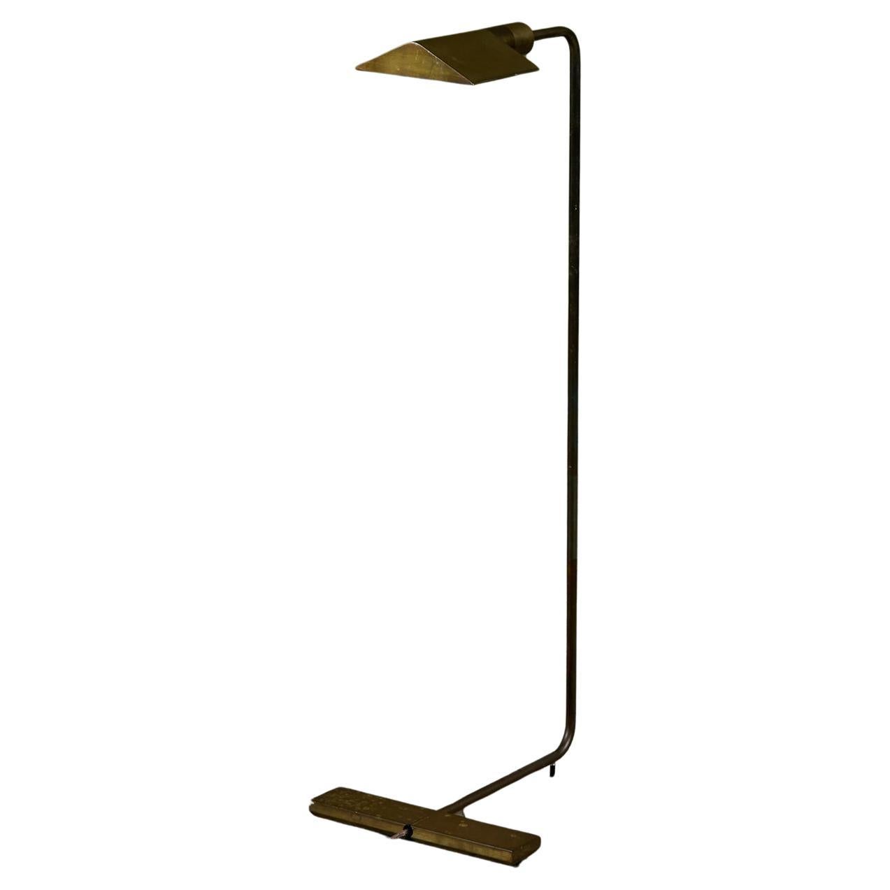 Cedric Hartman Patinated Brass Floor Lamp For Sale