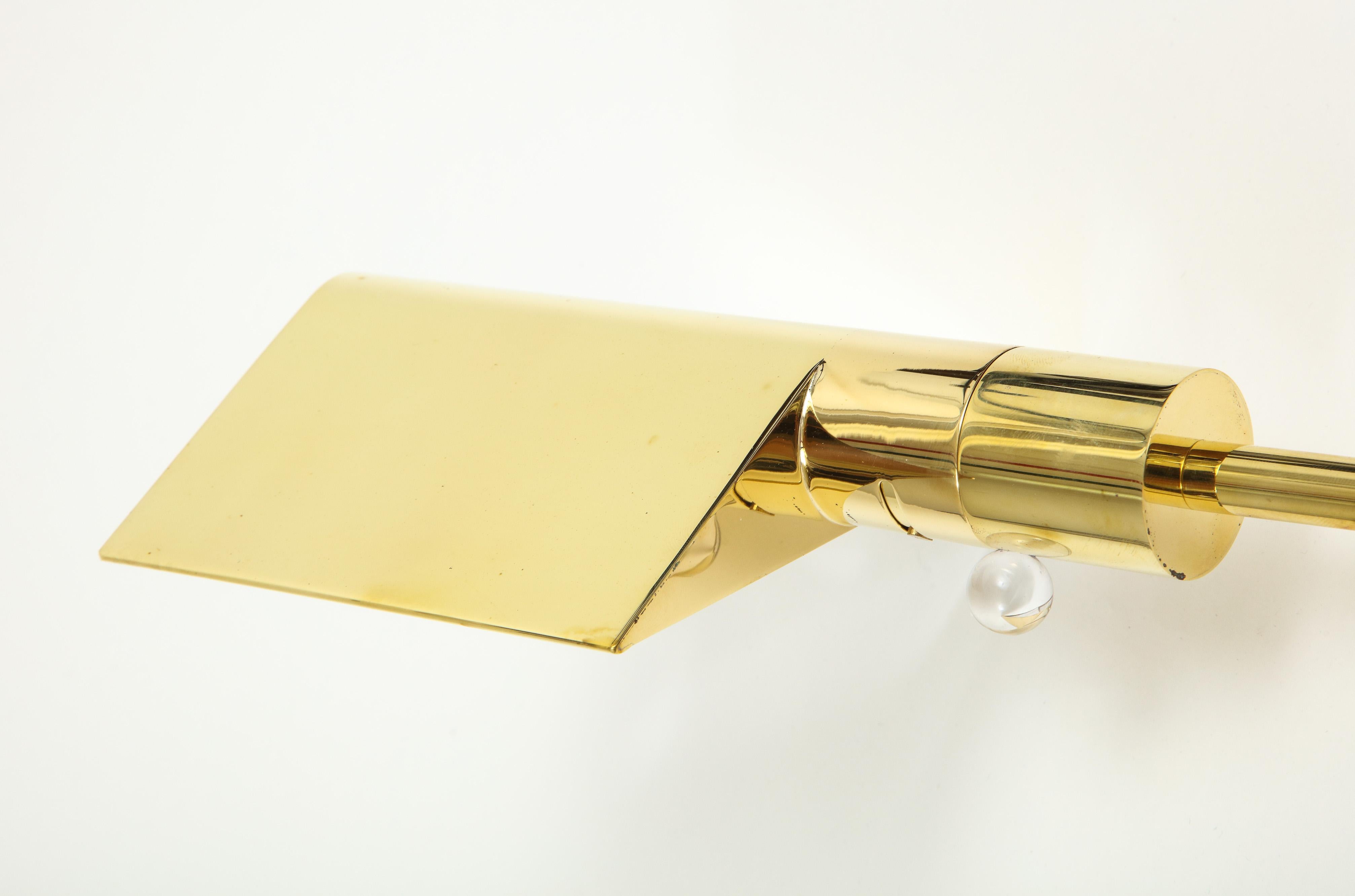 Cedric Hartman Polished Brass Cantilever Swivel Brass Reading Lamp 1