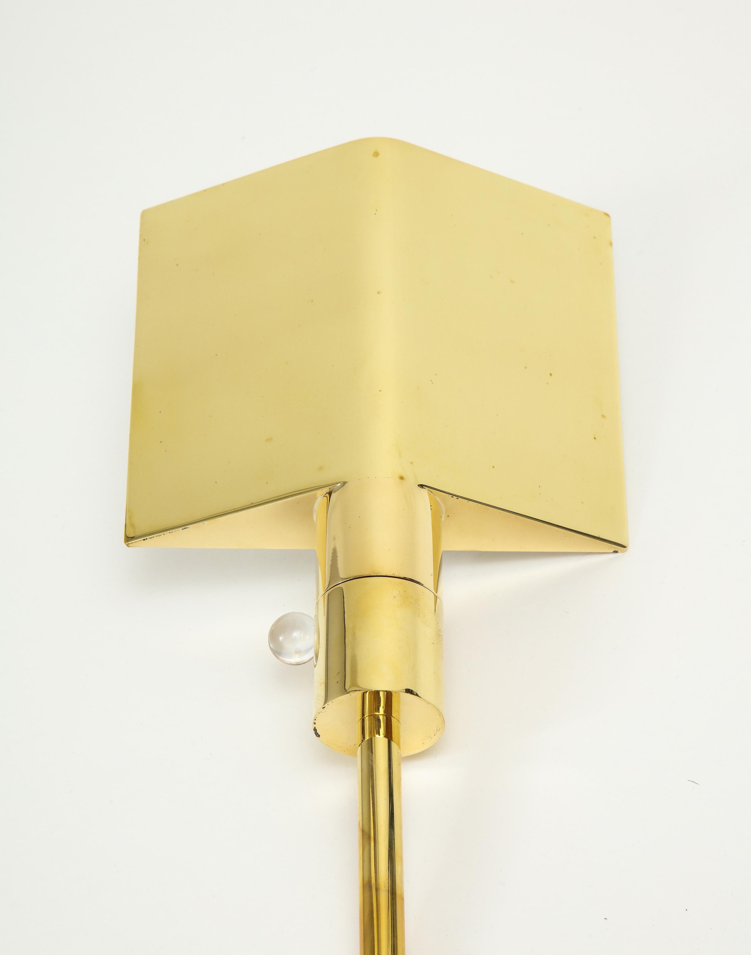 Cedric Hartman Polished Brass Cantilever Swivel Brass Reading Lamp 2