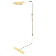 Vintage Cedric Hartman Reading Lamp in Chrome and Brass 1980s 'Signed'