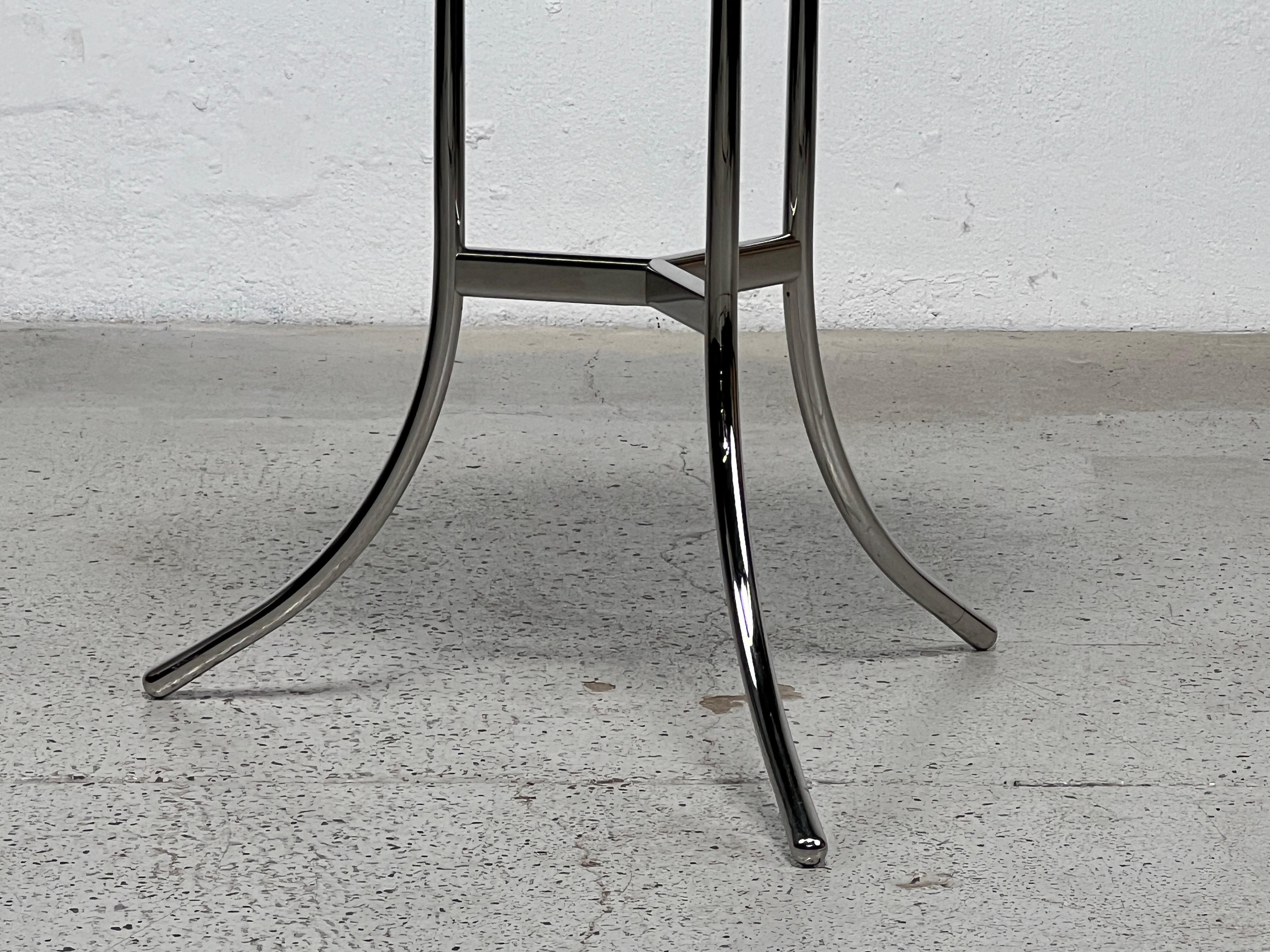 Cedric Hartman Side Table in Chrome and Green Marble  For Sale 8