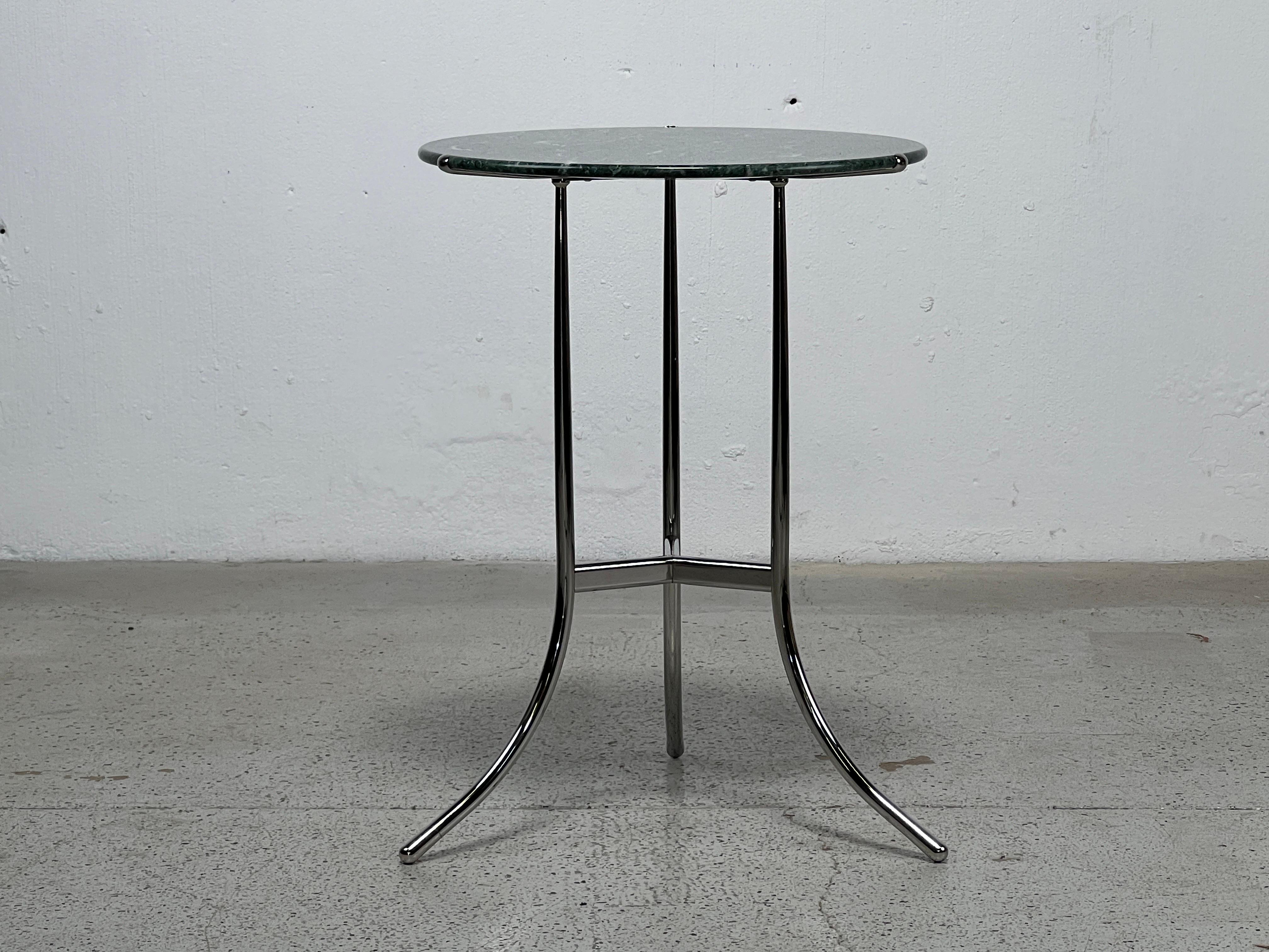 Cedric Hartman Side Table in Chrome and Green Marble  For Sale 9
