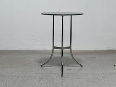 Cedric Hartman Side Table in Chrome and Green Marble