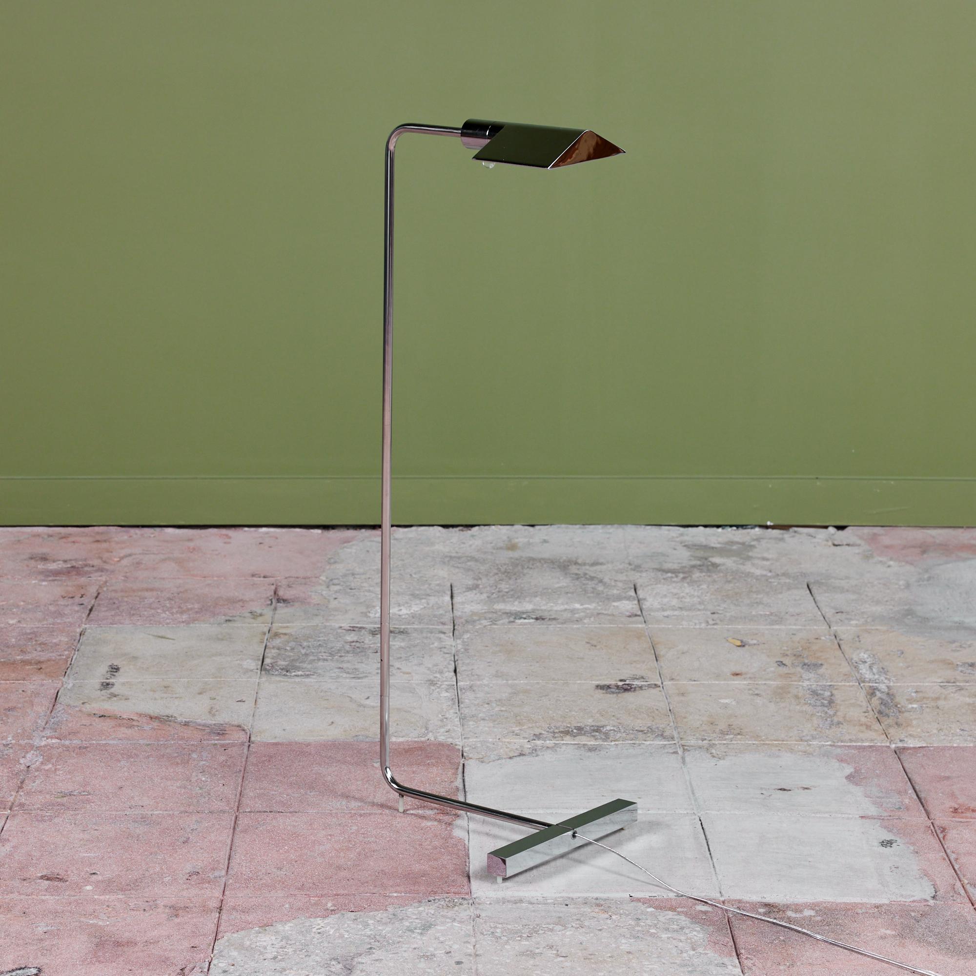 Mid-Century Modern Cedric Hartman Stainless Steel Floor Lamp For Sale