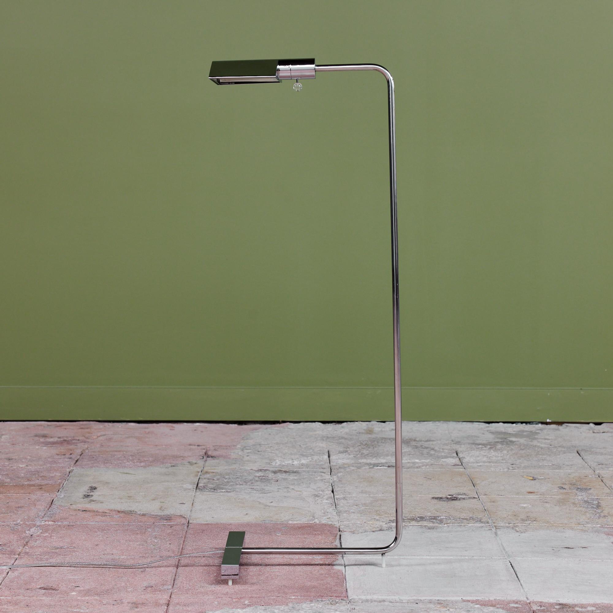 American Cedric Hartman Stainless Steel Floor Lamp For Sale