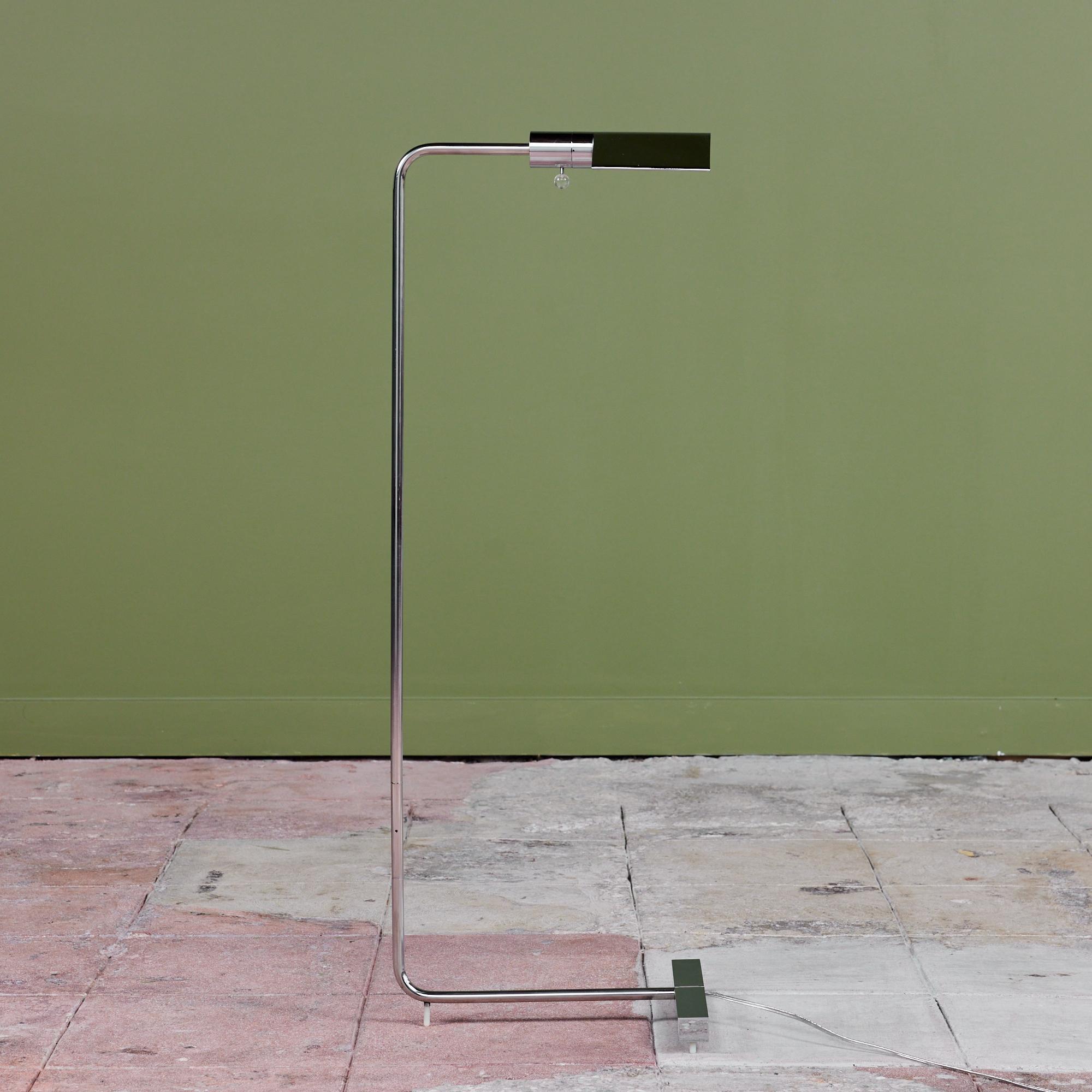 Cedric Hartman Stainless Steel Floor Lamp In Good Condition For Sale In Los Angeles, CA