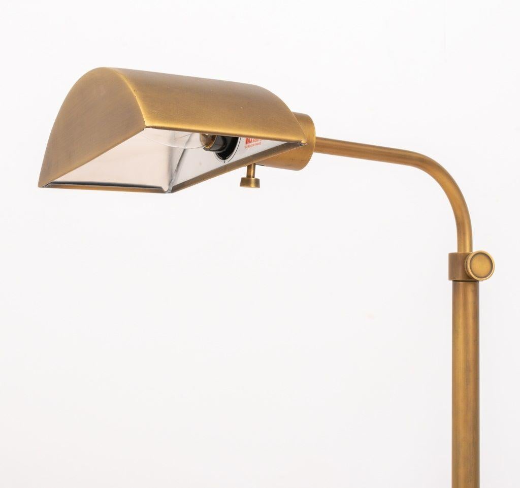 Unknown Cedric Hartman Style Brass Reading Floor Lamp For Sale