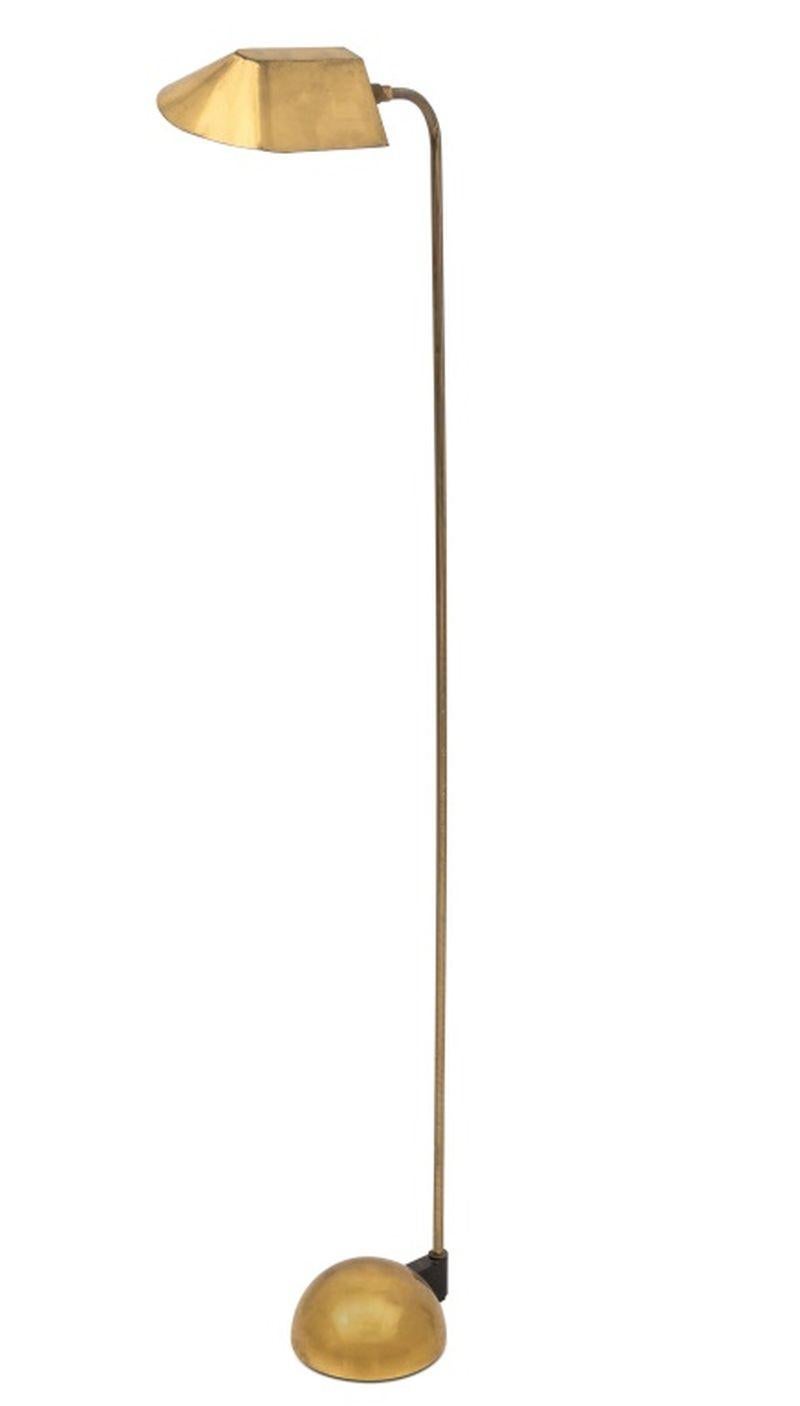 Poli Lampadaire moderne en laiton de style Cedric Hartman en vente