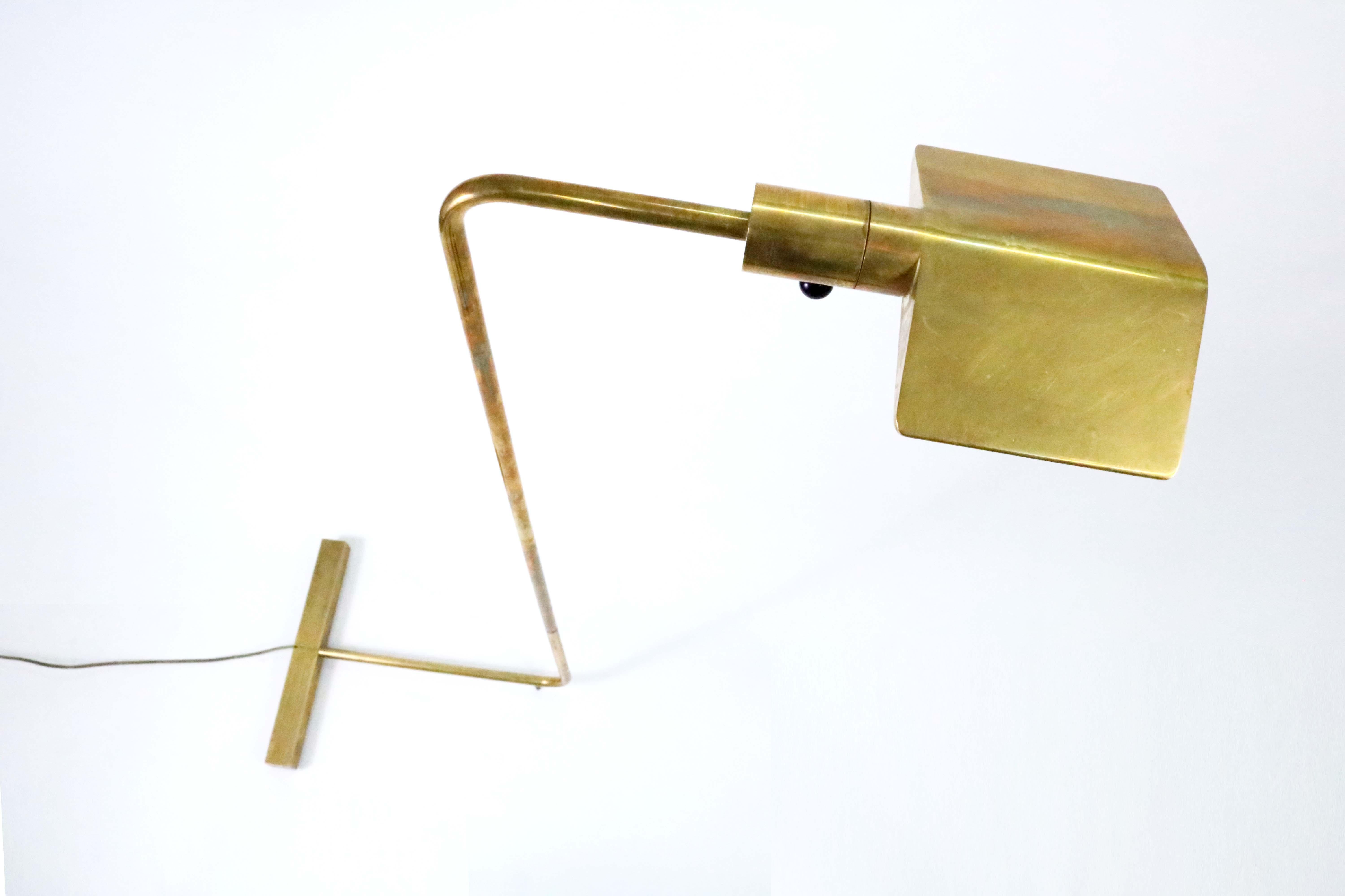 Mid-Century Modern Cedric Hartman Swiveling Brass Floor Lamp