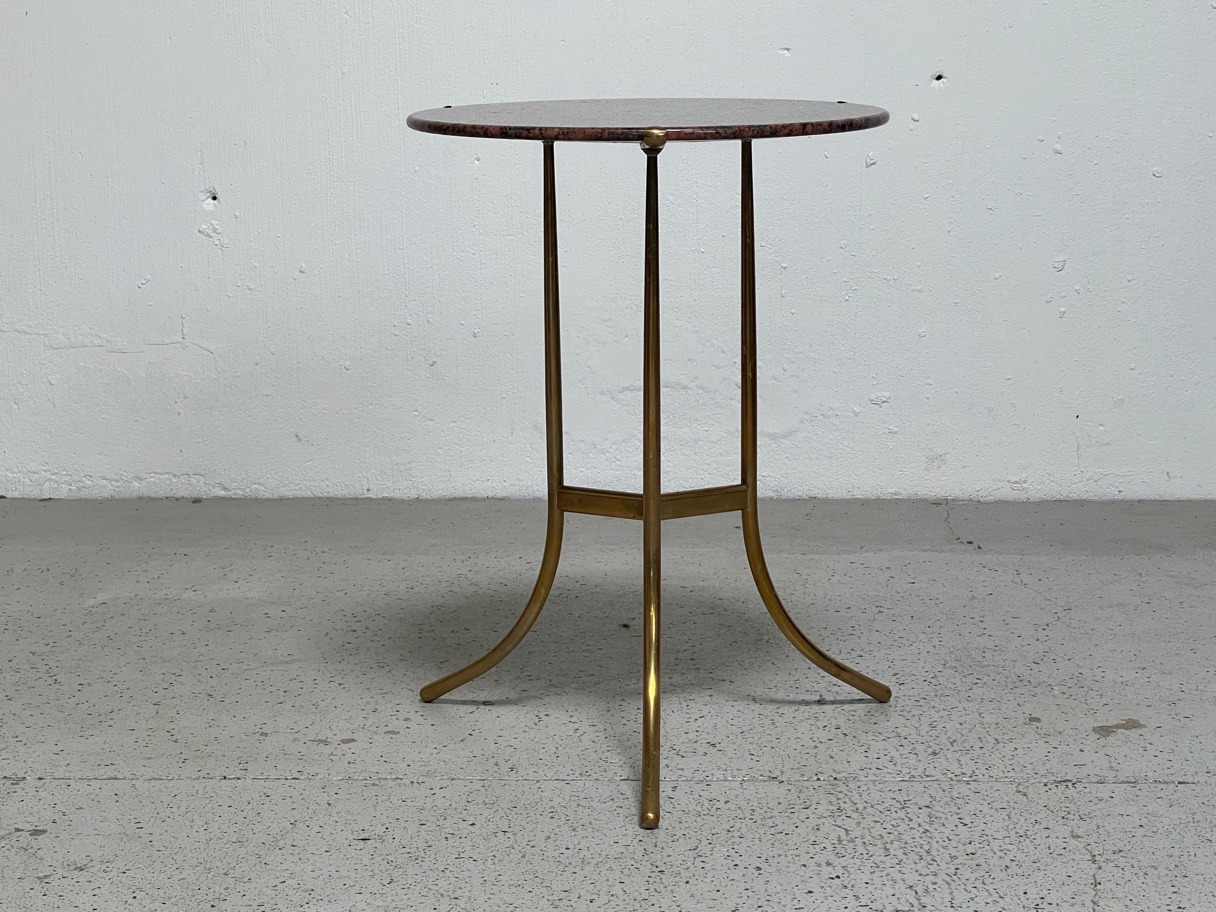 Cedric Hartman Table in Brass and Rosso Granite For Sale 4