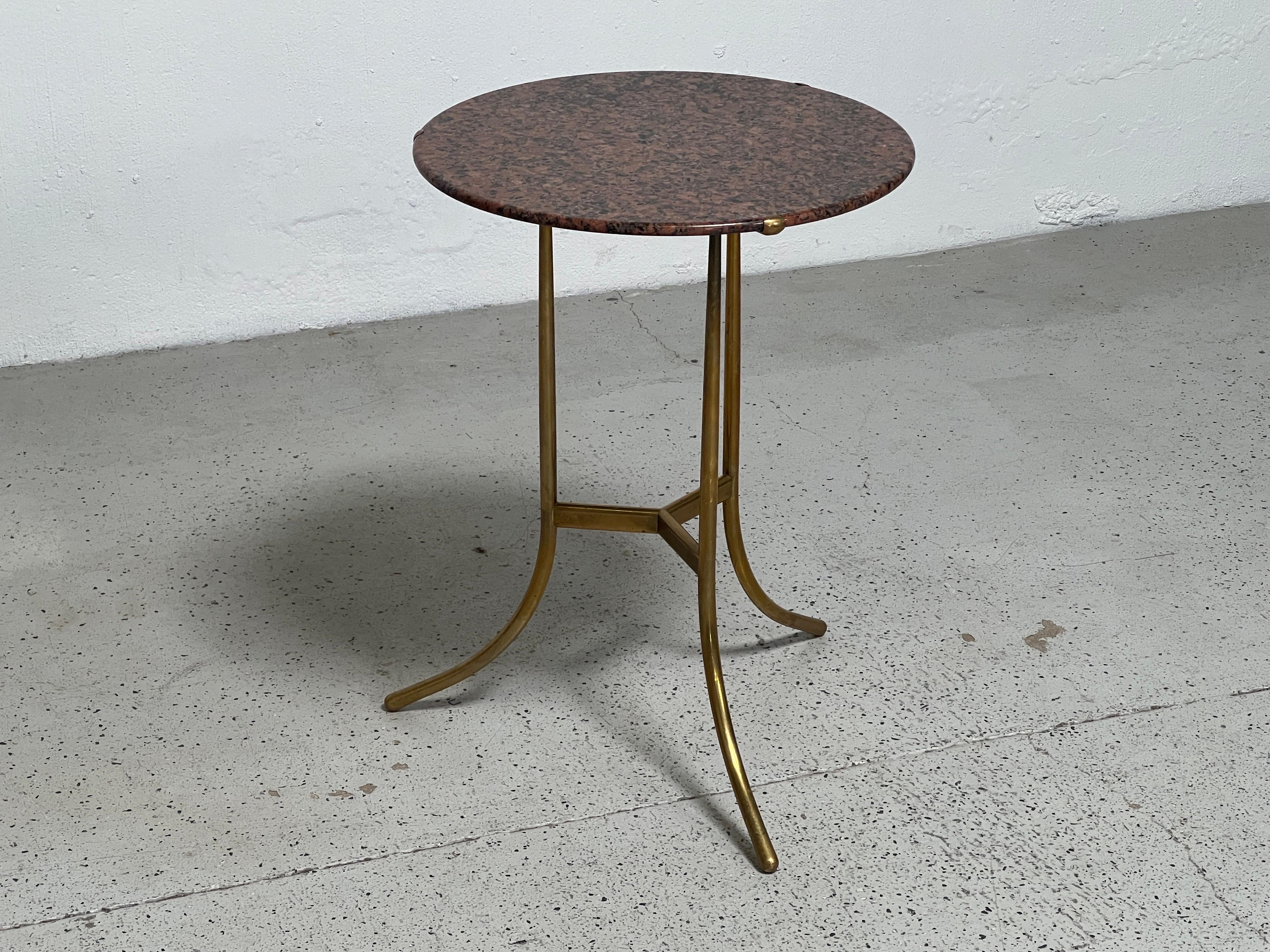 Cedric Hartman Table in Brass and Rosso Granite For Sale 5