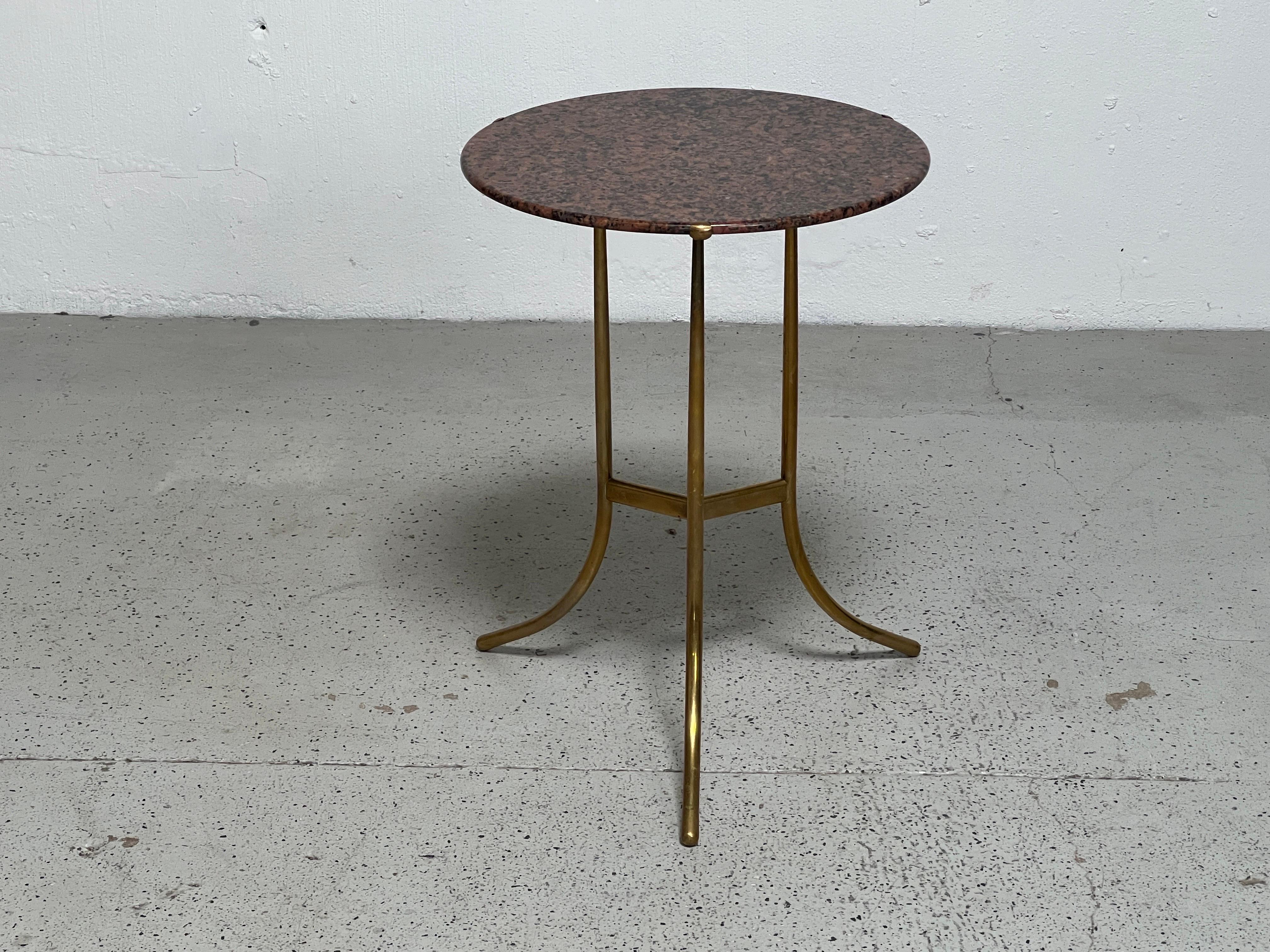 Cedric Hartman Table in Brass and Rosso Granite For Sale 6