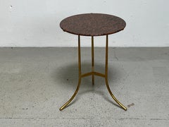 Cedric Hartman Table in Brass and Rosso Granite