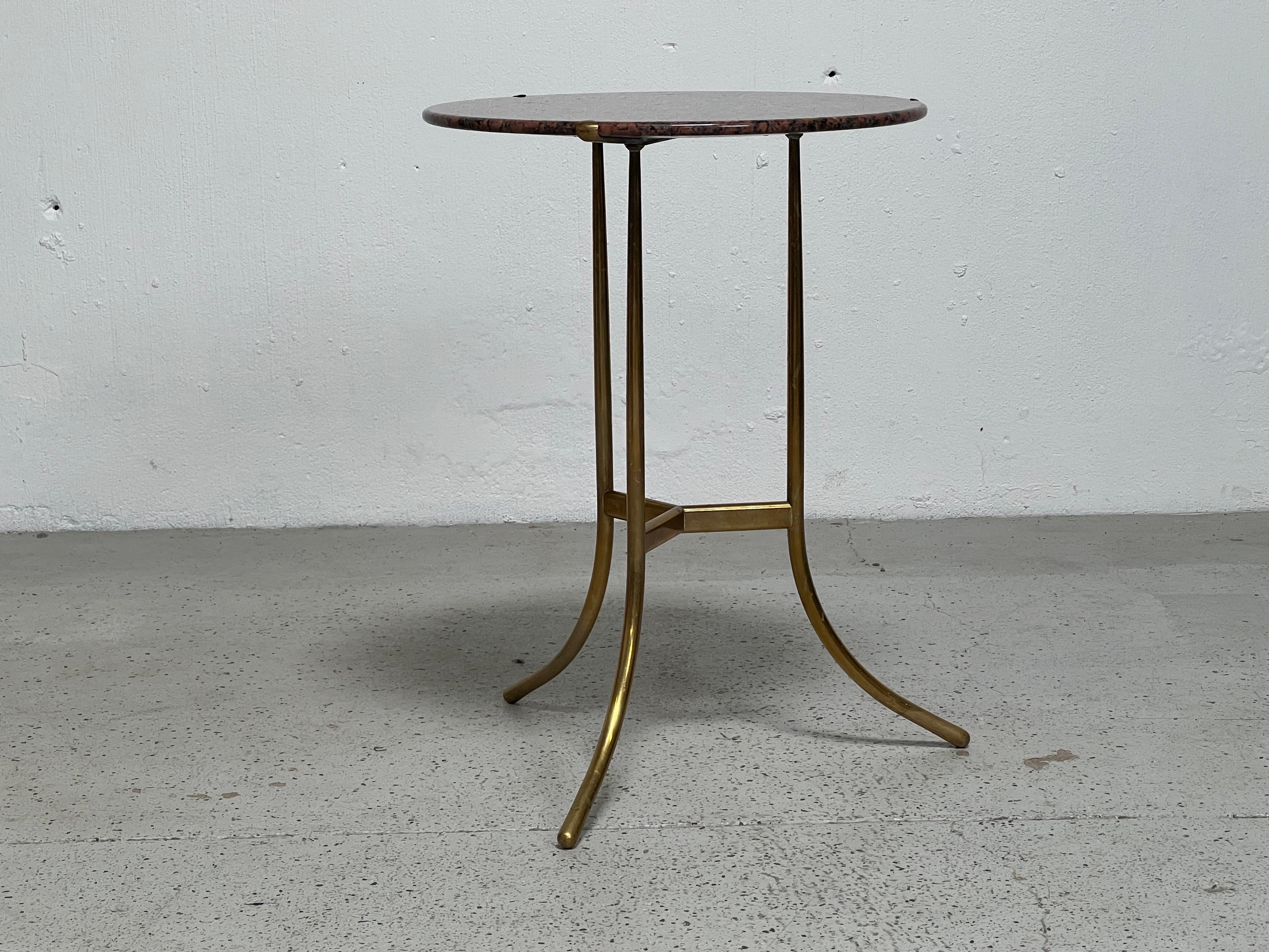 Cedric Hartman Table in Brass and Rosso Granite For Sale 2