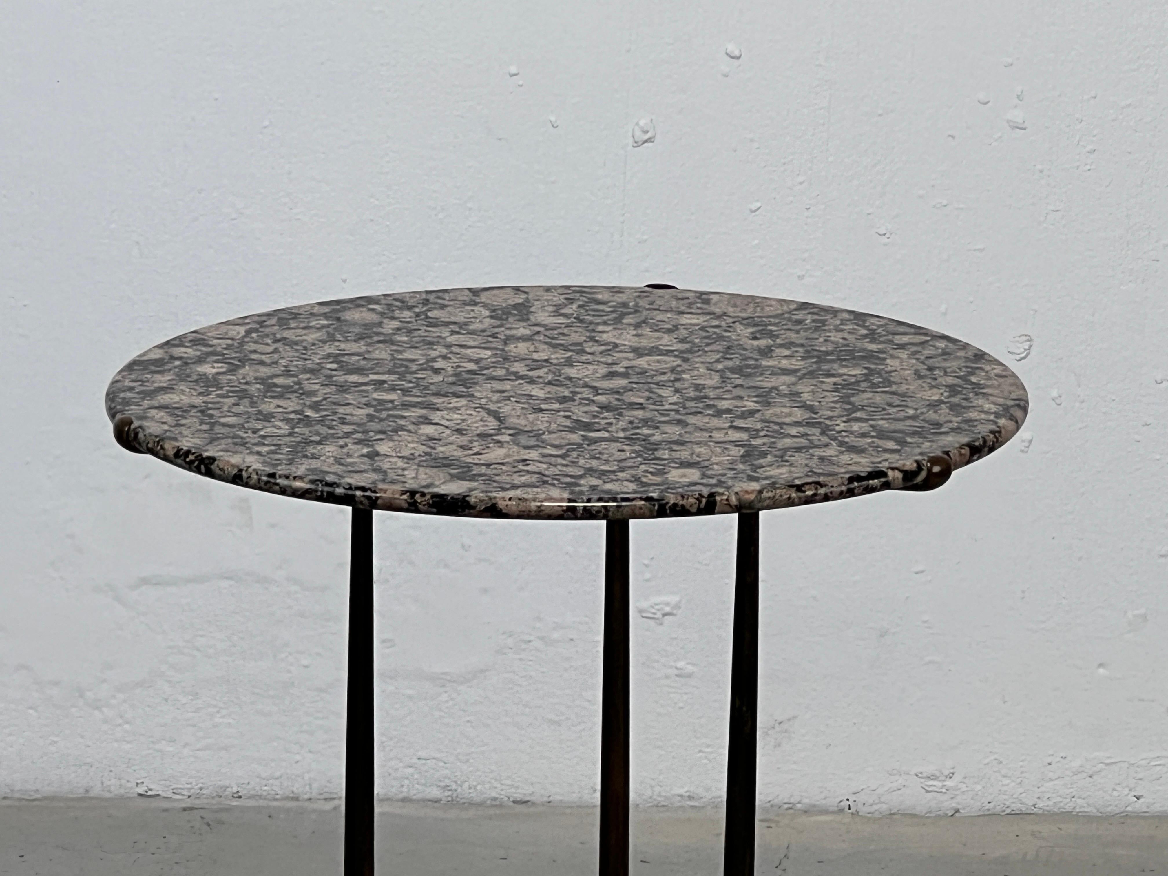Cedric Hartman Table in Bronze and Granite For Sale 6