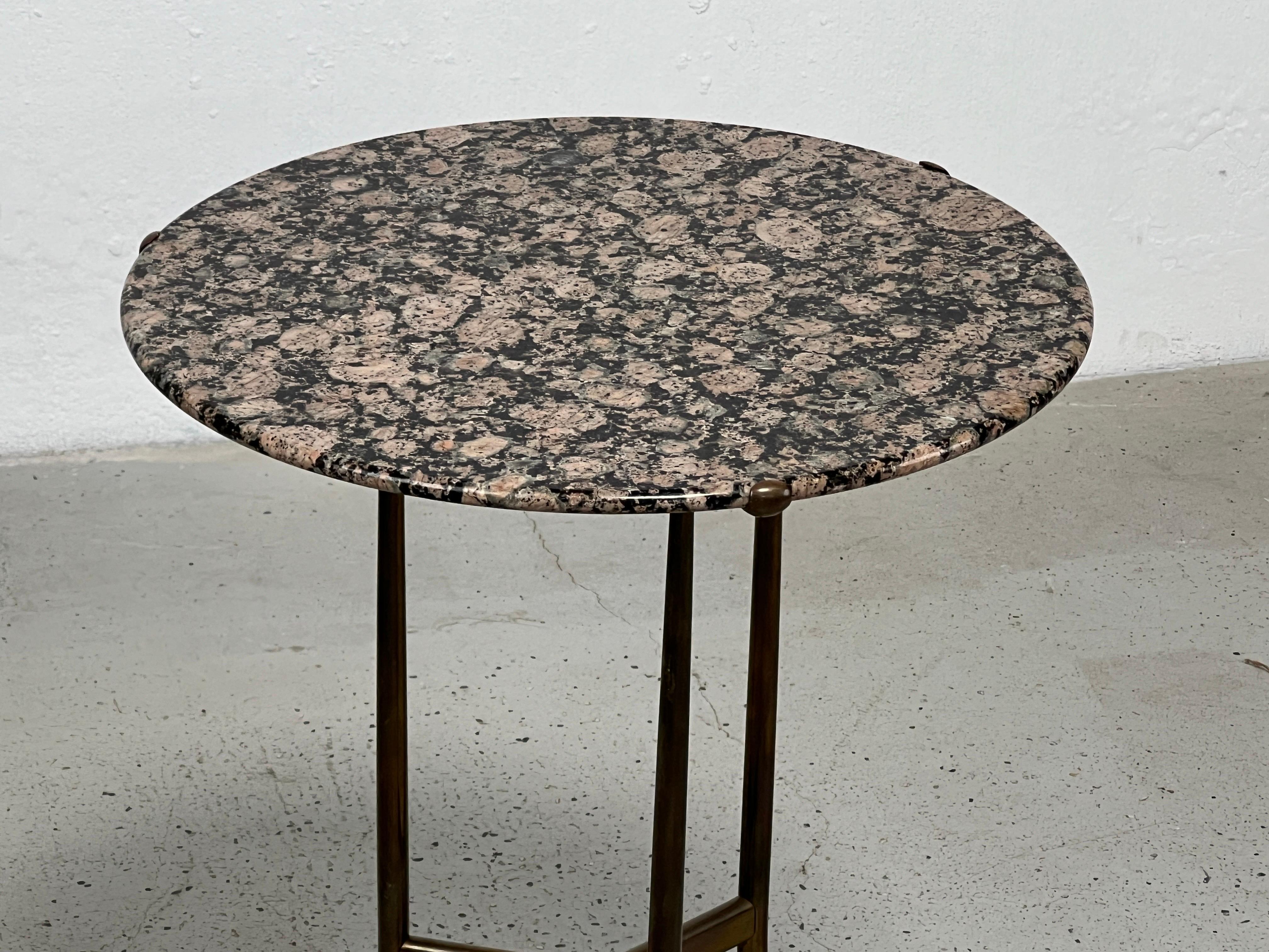 Cedric Hartman Table in Bronze and Granite For Sale 1