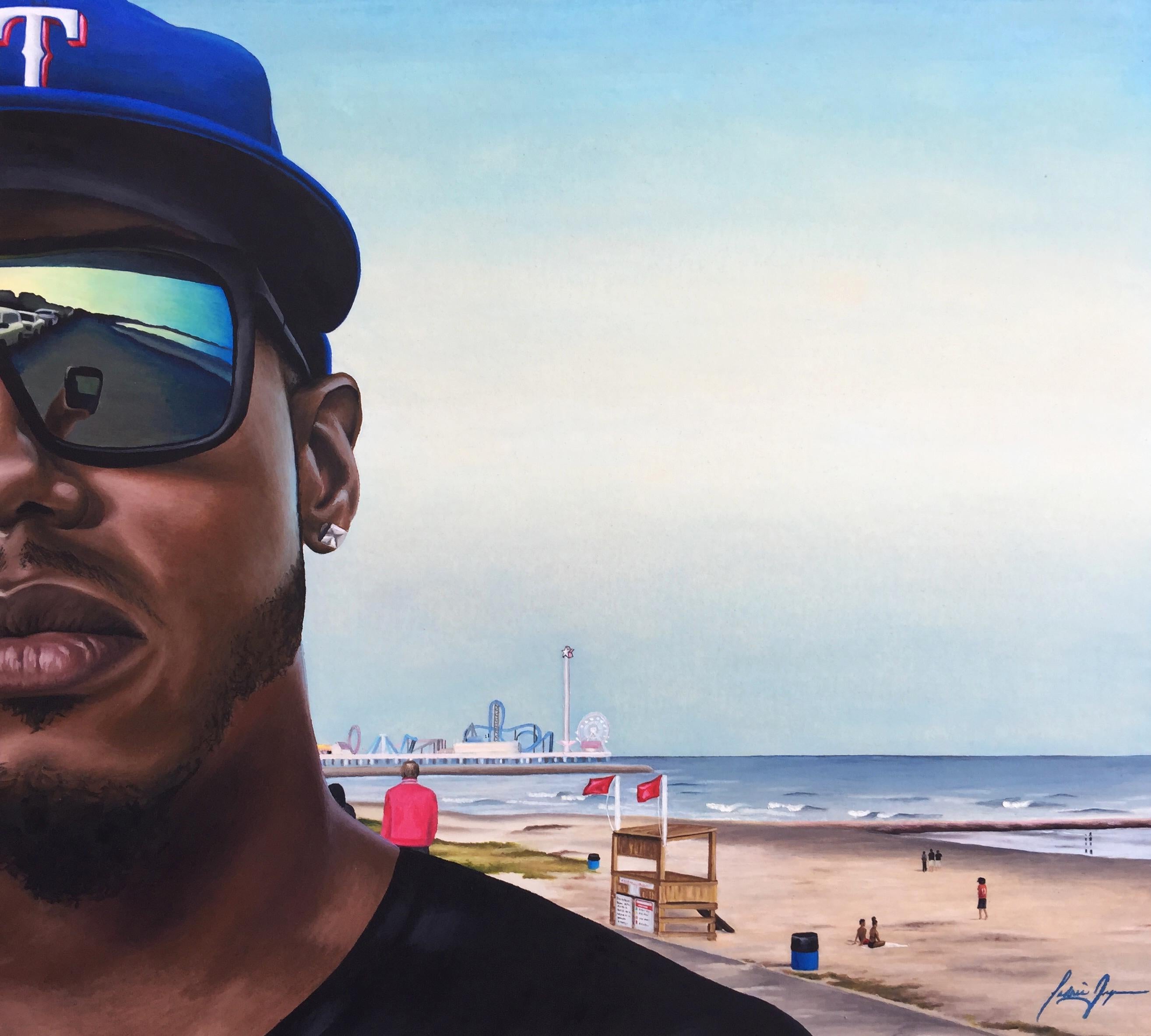 Portrait Painting Cedric Ingram - Lies in Empty Skis