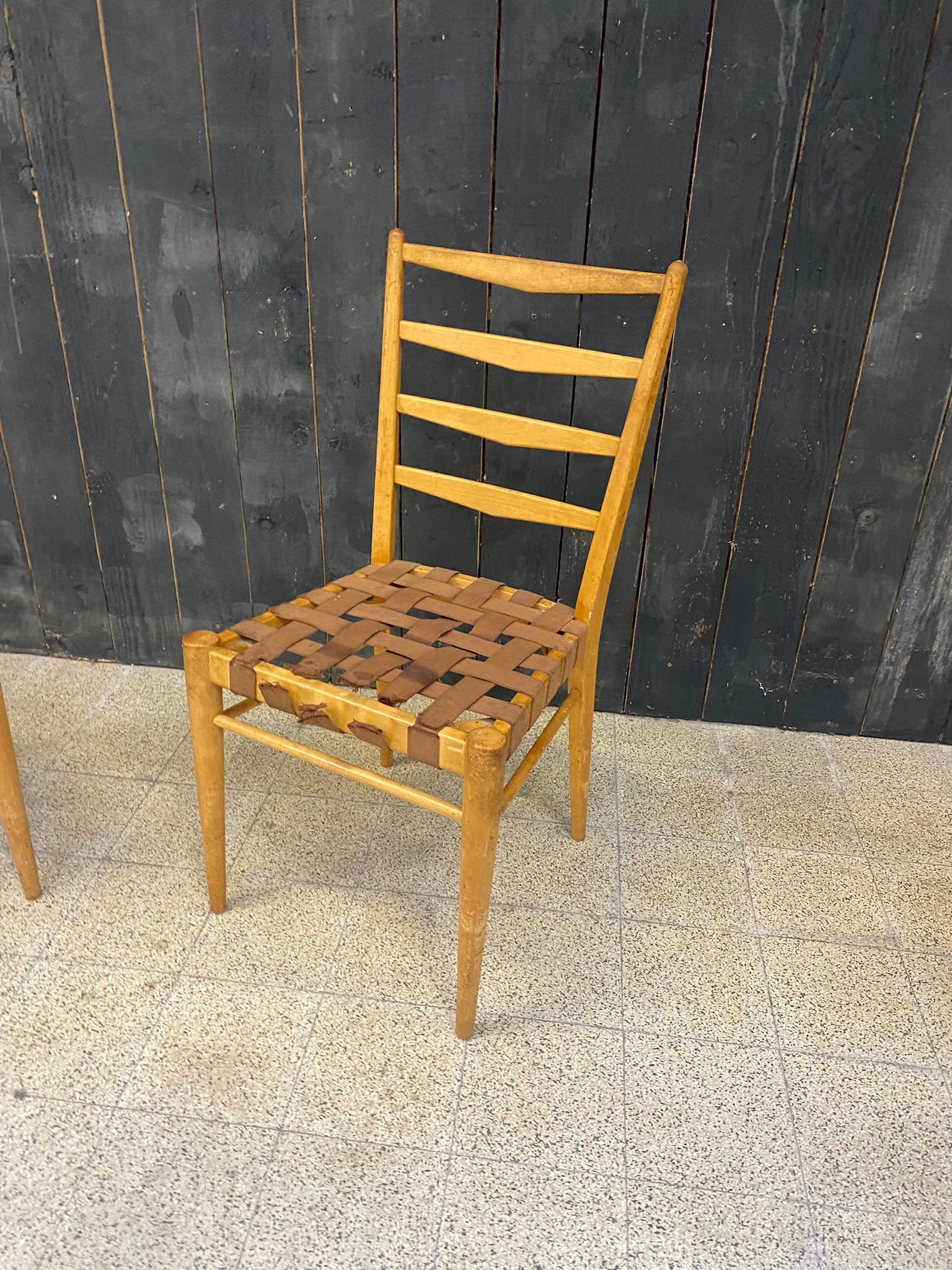 Mid-Century Modern Cees Braackman for Editions Pastoé, Set of 6 Chairs For Sale