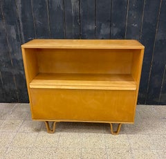 Cees Braackman for  Editions Pastoe Small Side Cabinet, Flap Door circa 1950