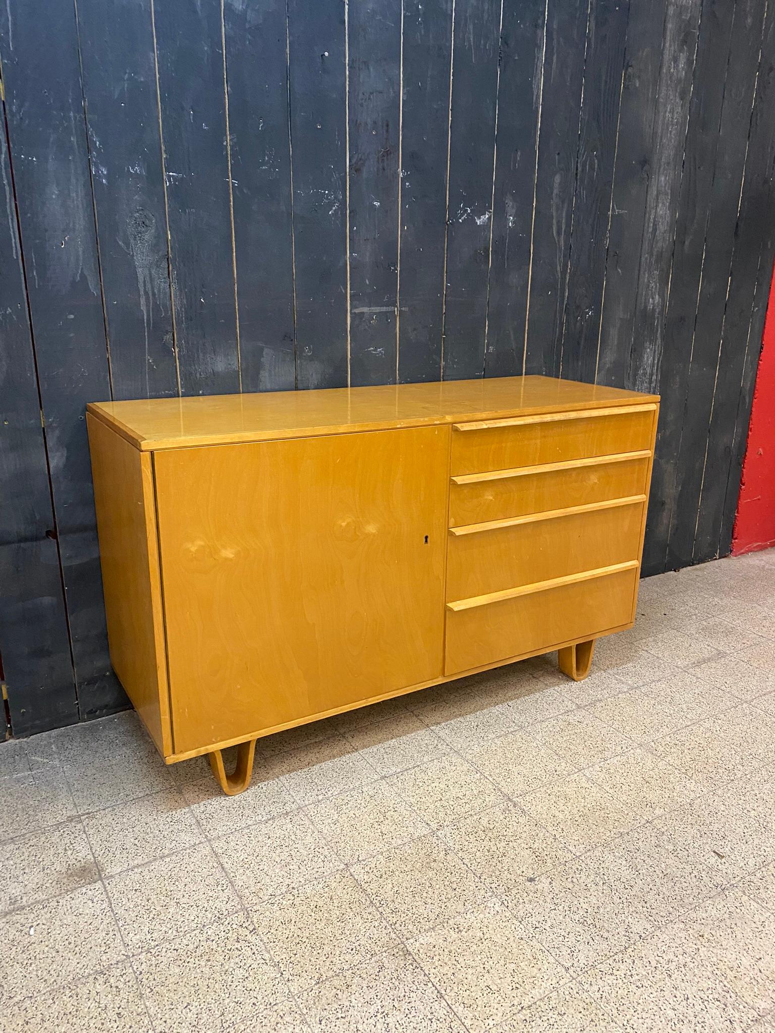 Mid-Century Modern Cees Braackman for Editions Pastoe Small Sideboard, circa 1950 For Sale