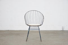 Cees Braakman & Adriaan Dekker für Pastoe, Stuhl mit Drahtrahmen und cremefarbenem Kissen