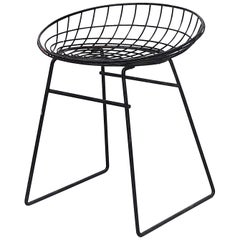 Retro Cees Braakman and A. Dekker Wire Vanity Stool