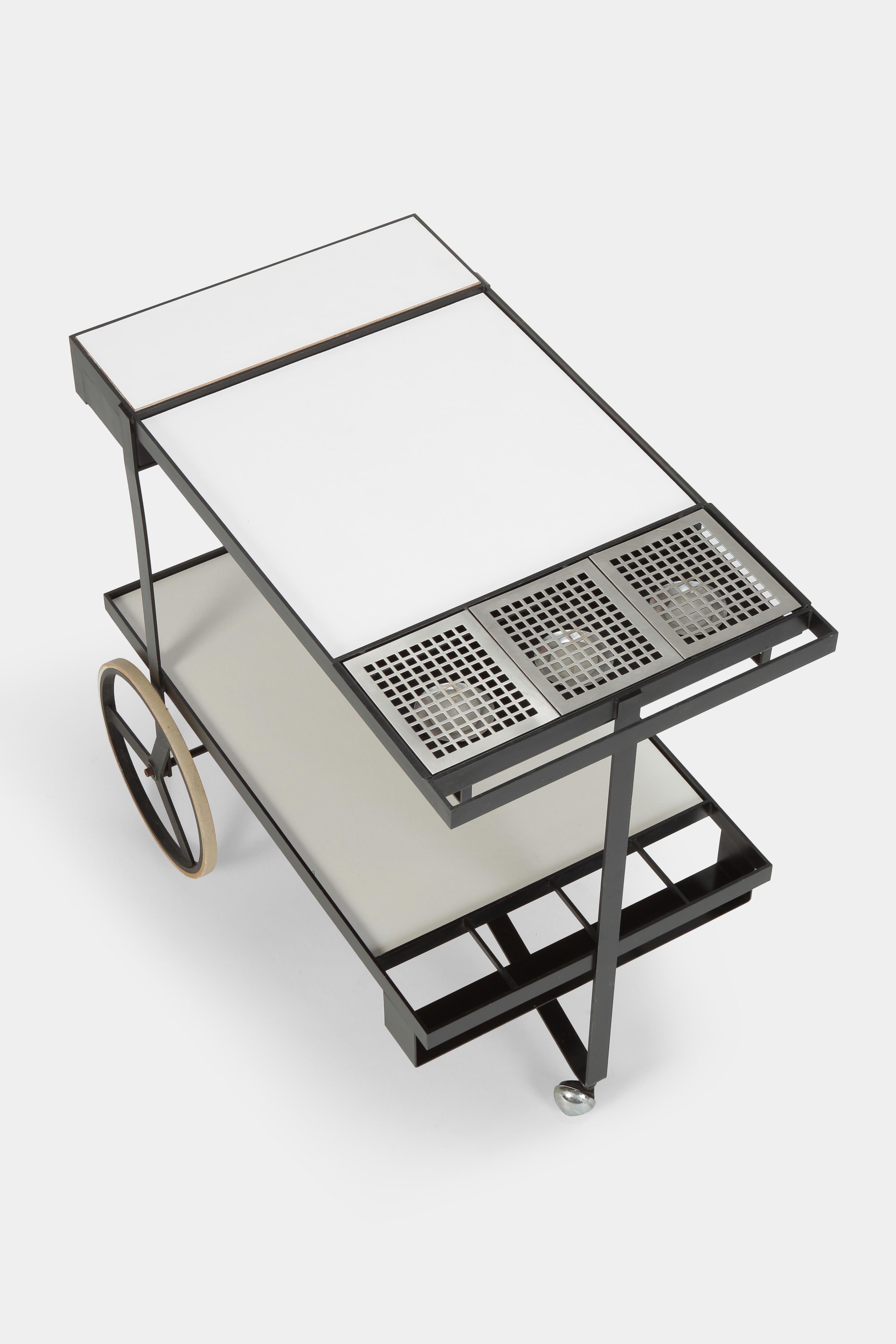Metal Cees Braakman Bar Cart Pastoe, 1950s